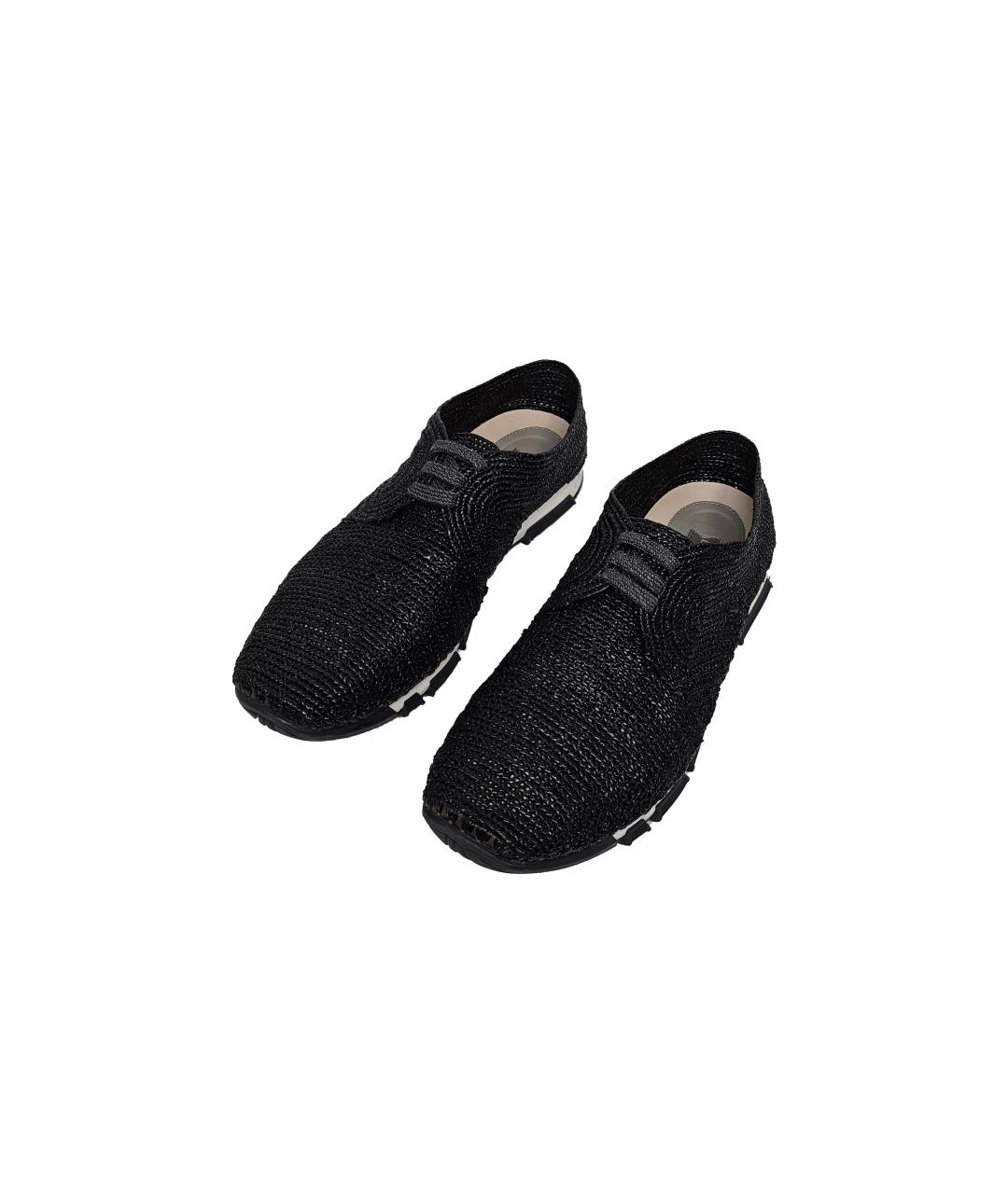 DOLCE&GABBANA Черные кожаные низкие кроссовки / кеды, фото 3