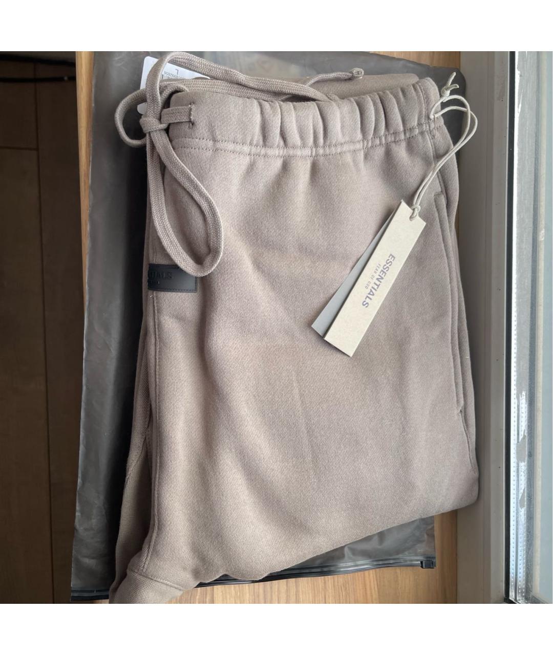FEAR OF GOD ESSENTIALS Бежевые хлопковые повседневные брюки, фото 2