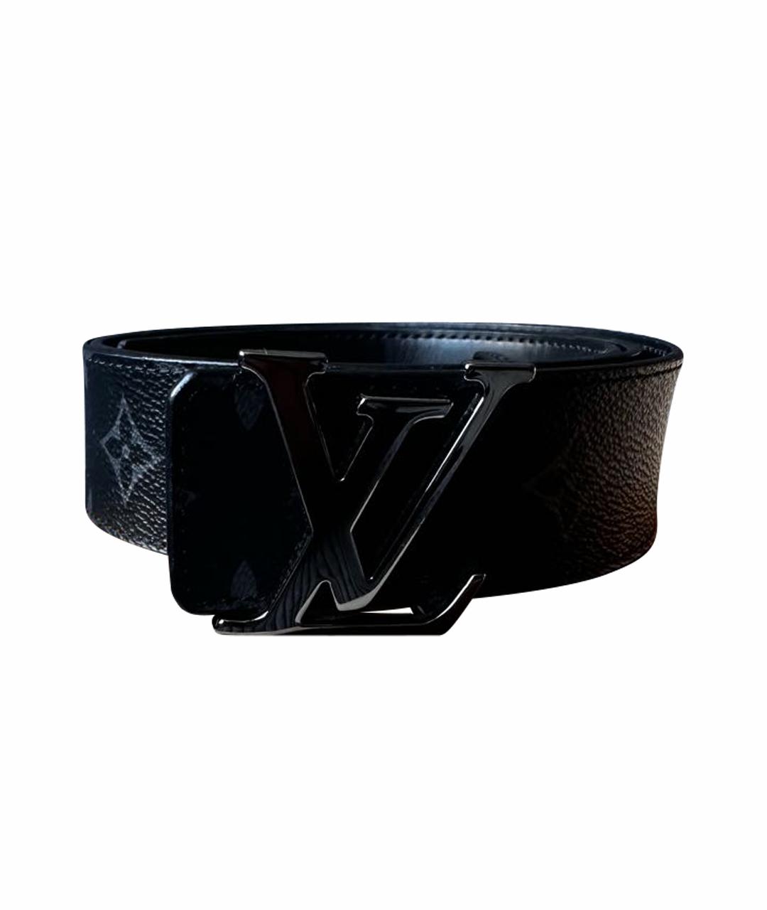 LOUIS VUITTON Черный кожаный ремень, фото 1