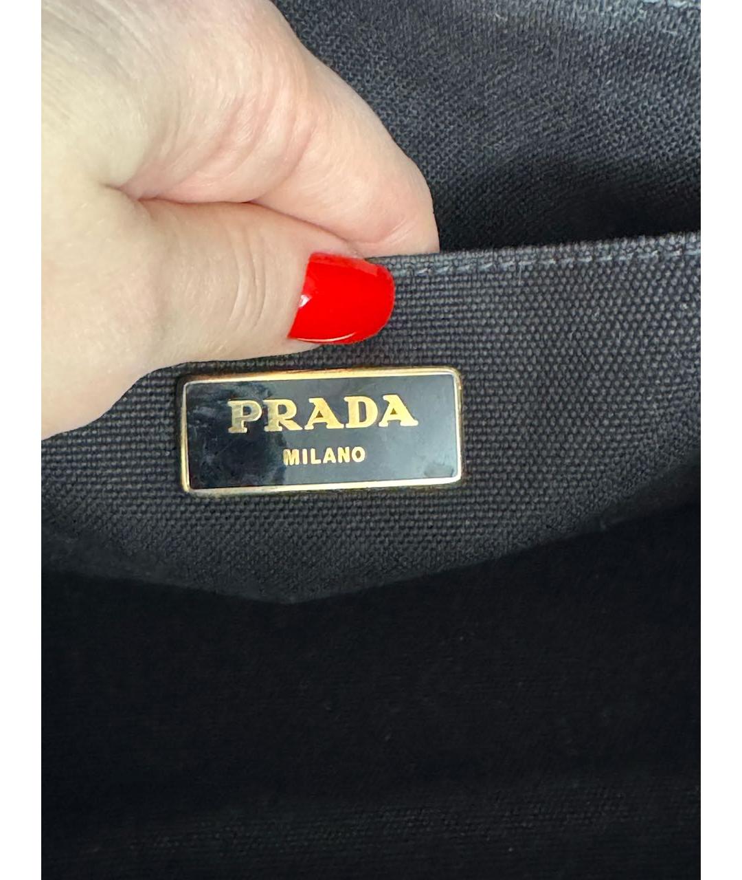 PRADA Черная тканевая сумка через плечо, фото 3