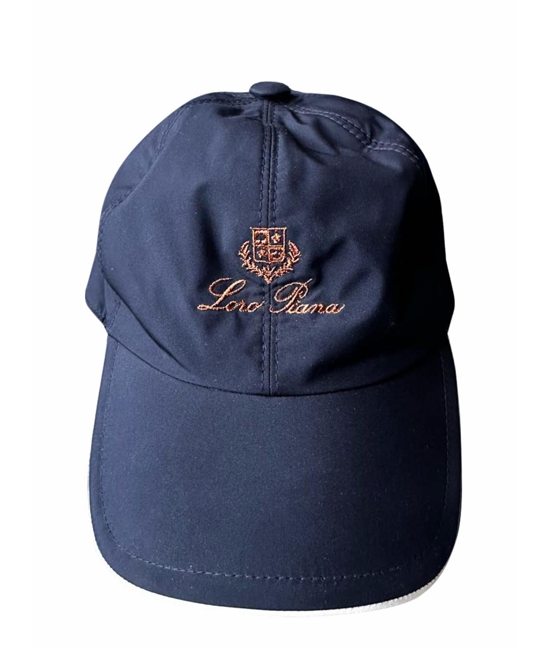LORO PIANA Темно-синяя кепка/бейсболка, фото 1