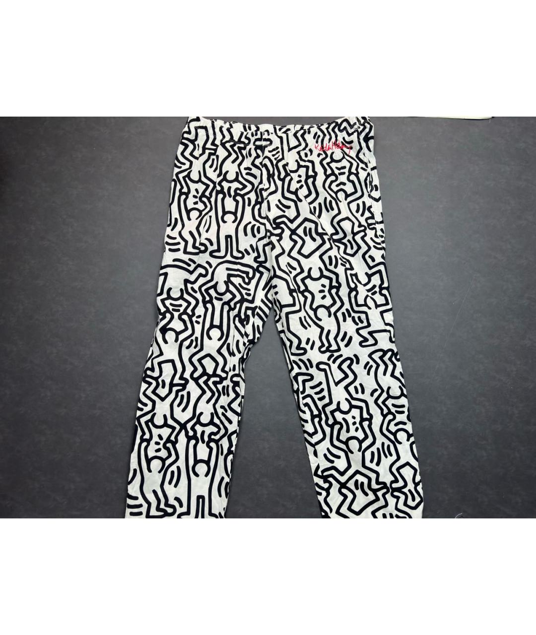 KEITH HARING Мульти хлопковые повседневные брюки, фото 7