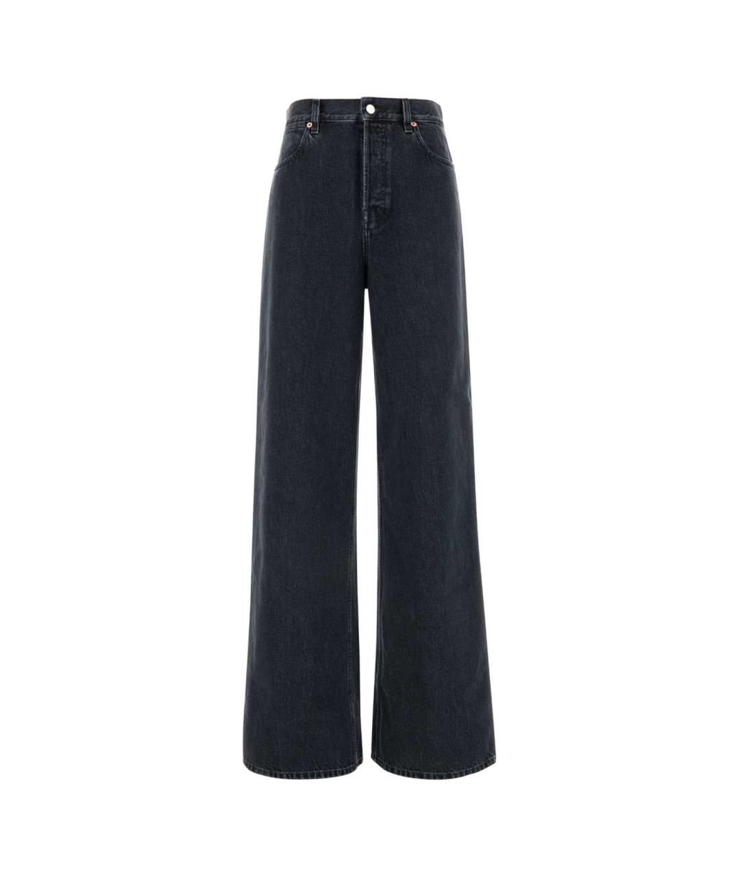 GUCCI Черные хлопковые прямые джинсы, фото 1