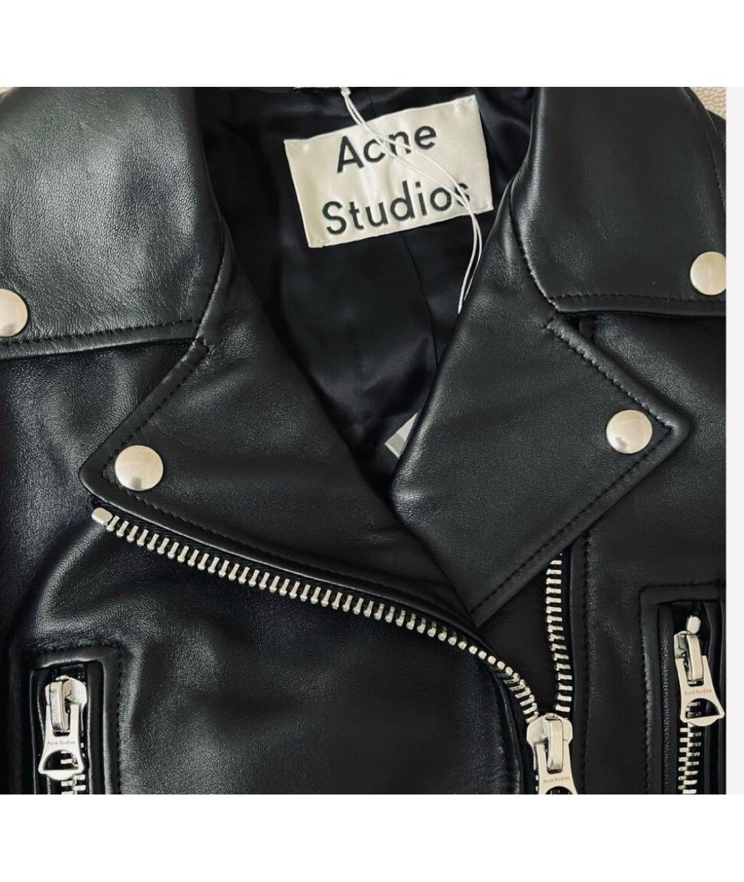 ACNE STUDIOS Черная кожаная куртка, фото 6