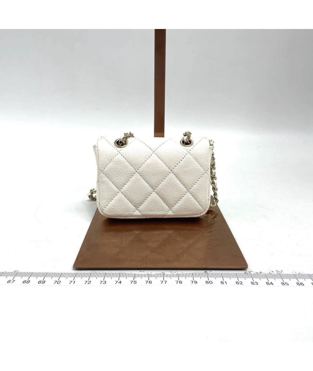 CHANEL Белая кожаная поясная сумка, фото 2
