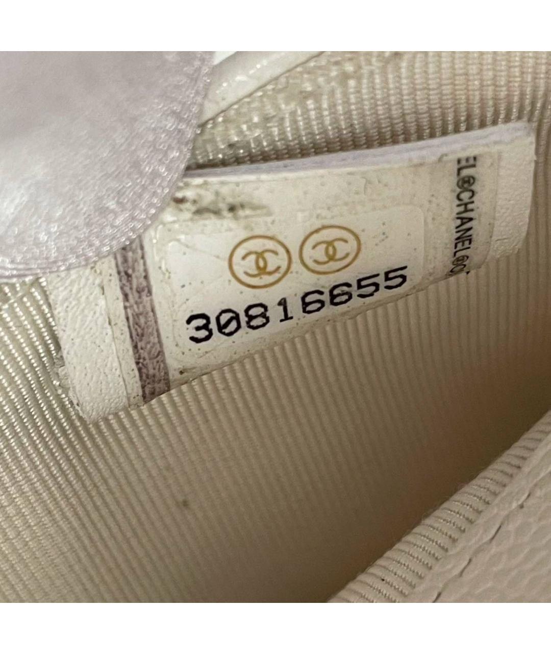 CHANEL Белая кожаная поясная сумка, фото 5