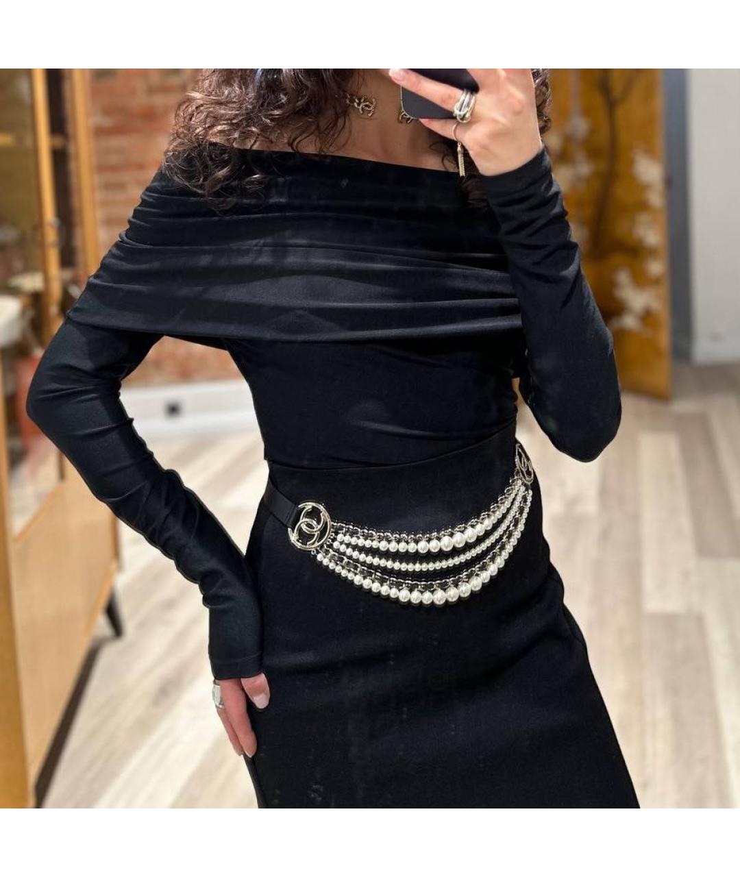 CHANEL Черный ремень, фото 2