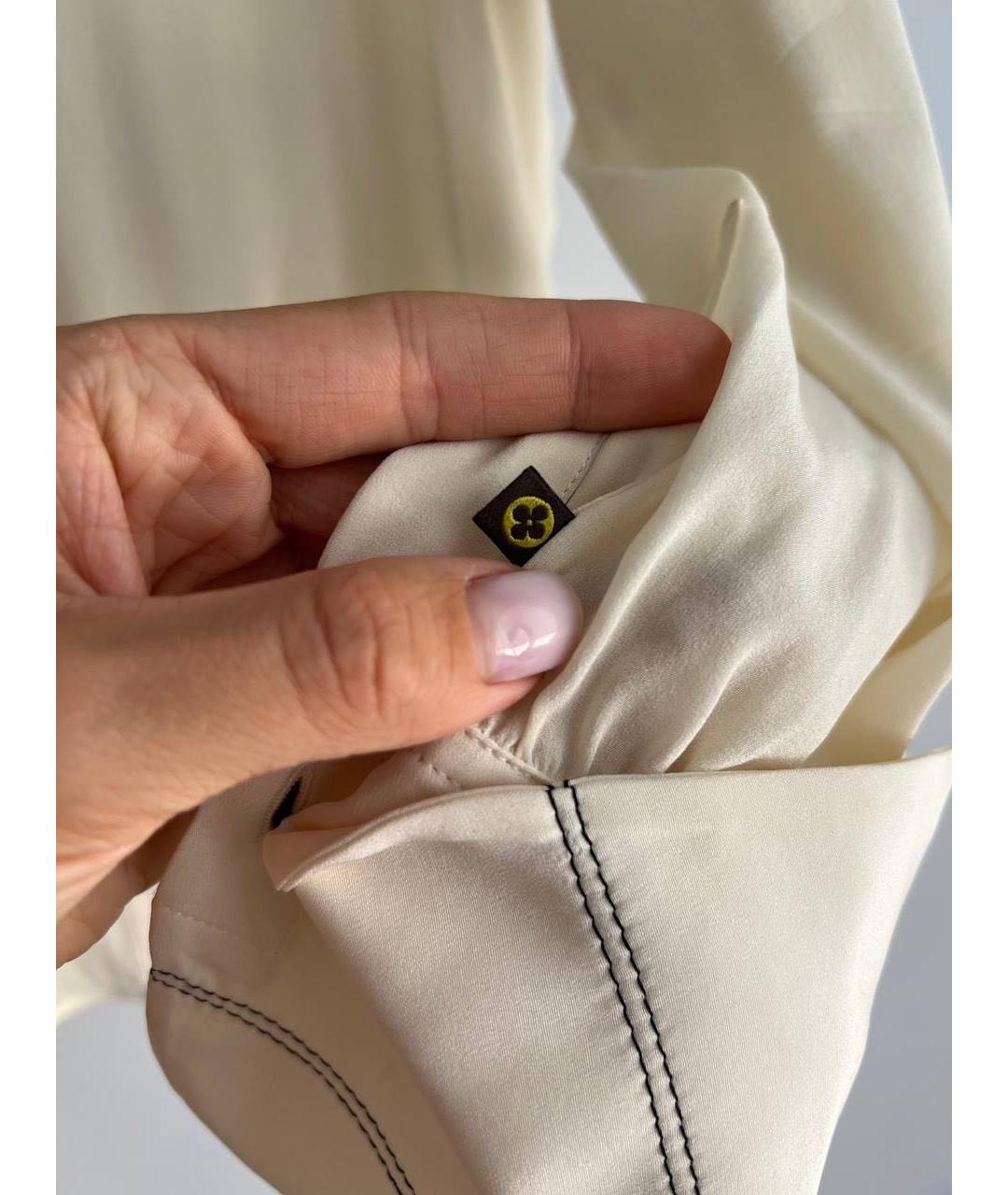 LOUIS VUITTON Бежевая шелковая блузы, фото 7