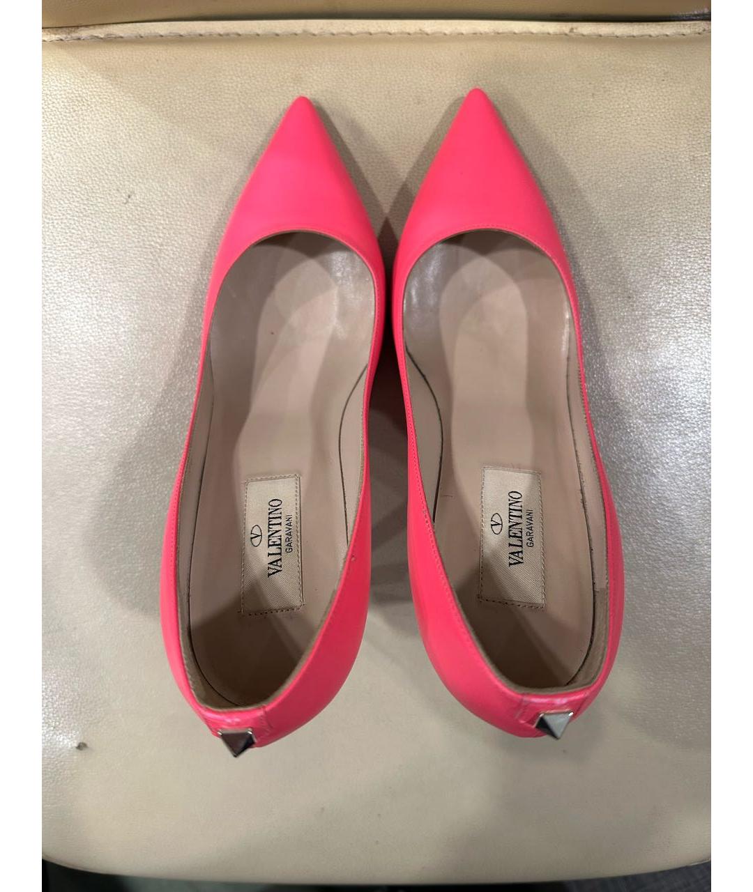 VALENTINO Фуксия кожаные туфли, фото 2