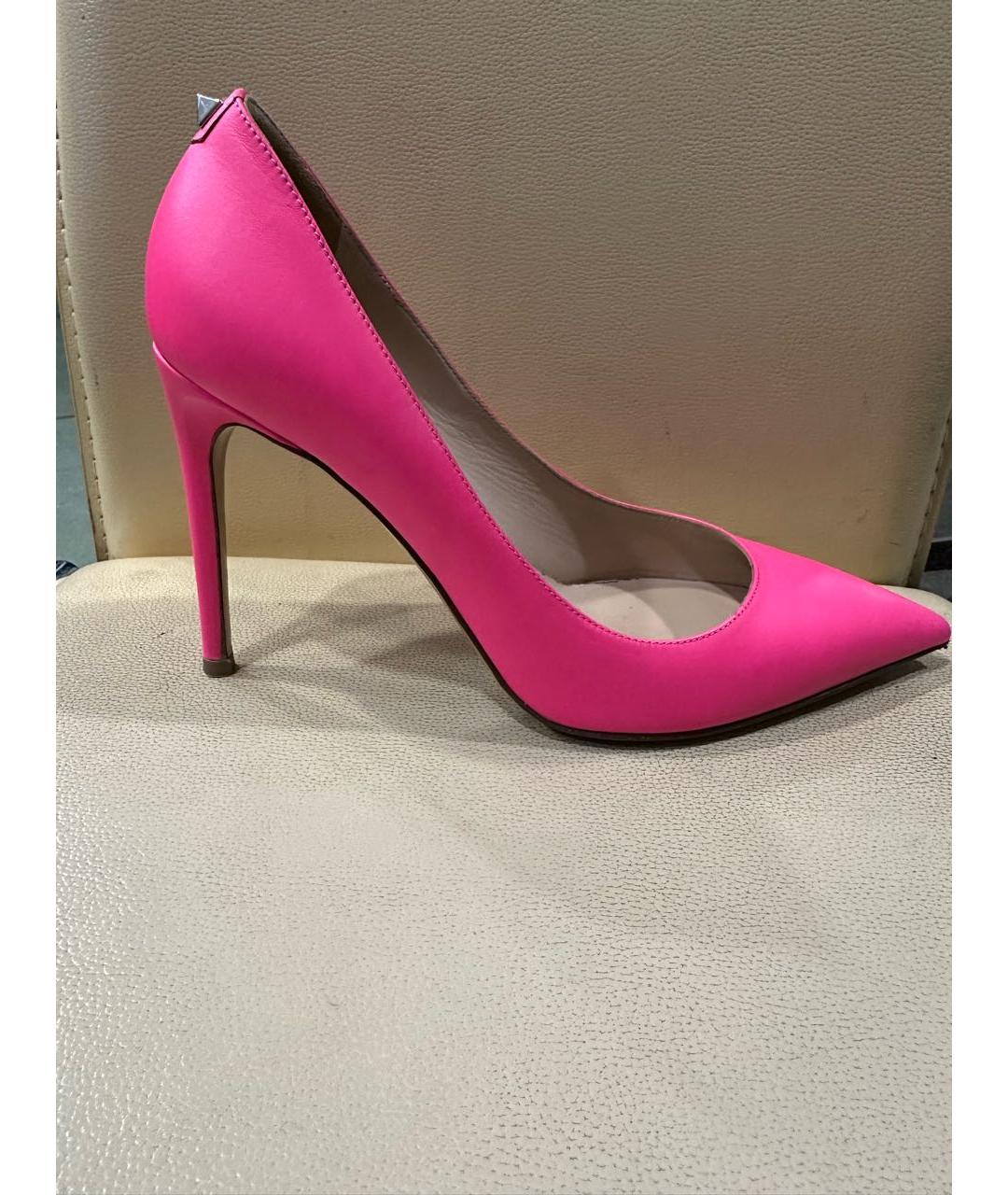 VALENTINO Фуксия кожаные туфли, фото 6