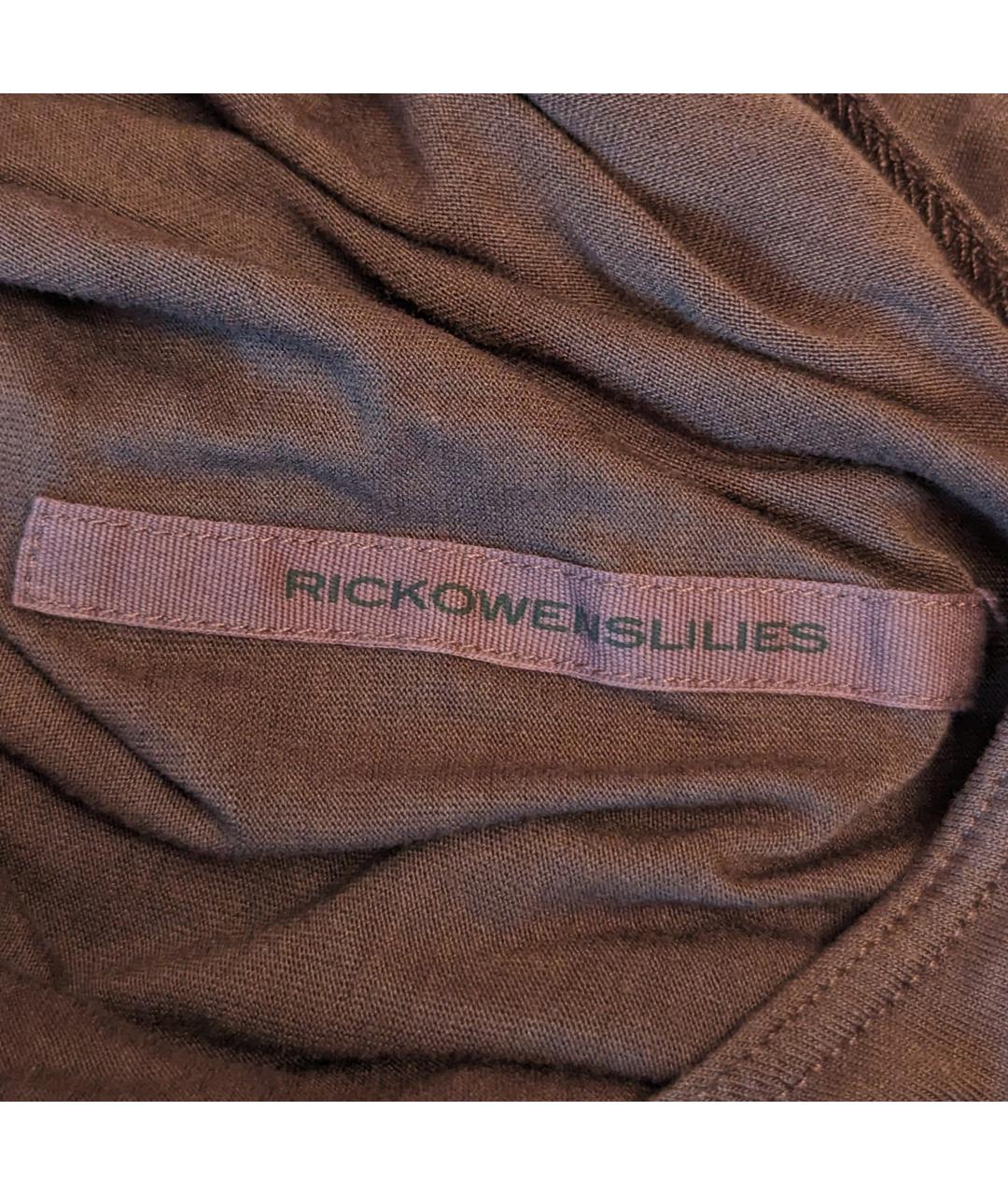 RICK OWENS Коричневое вискозное повседневное платье, фото 5