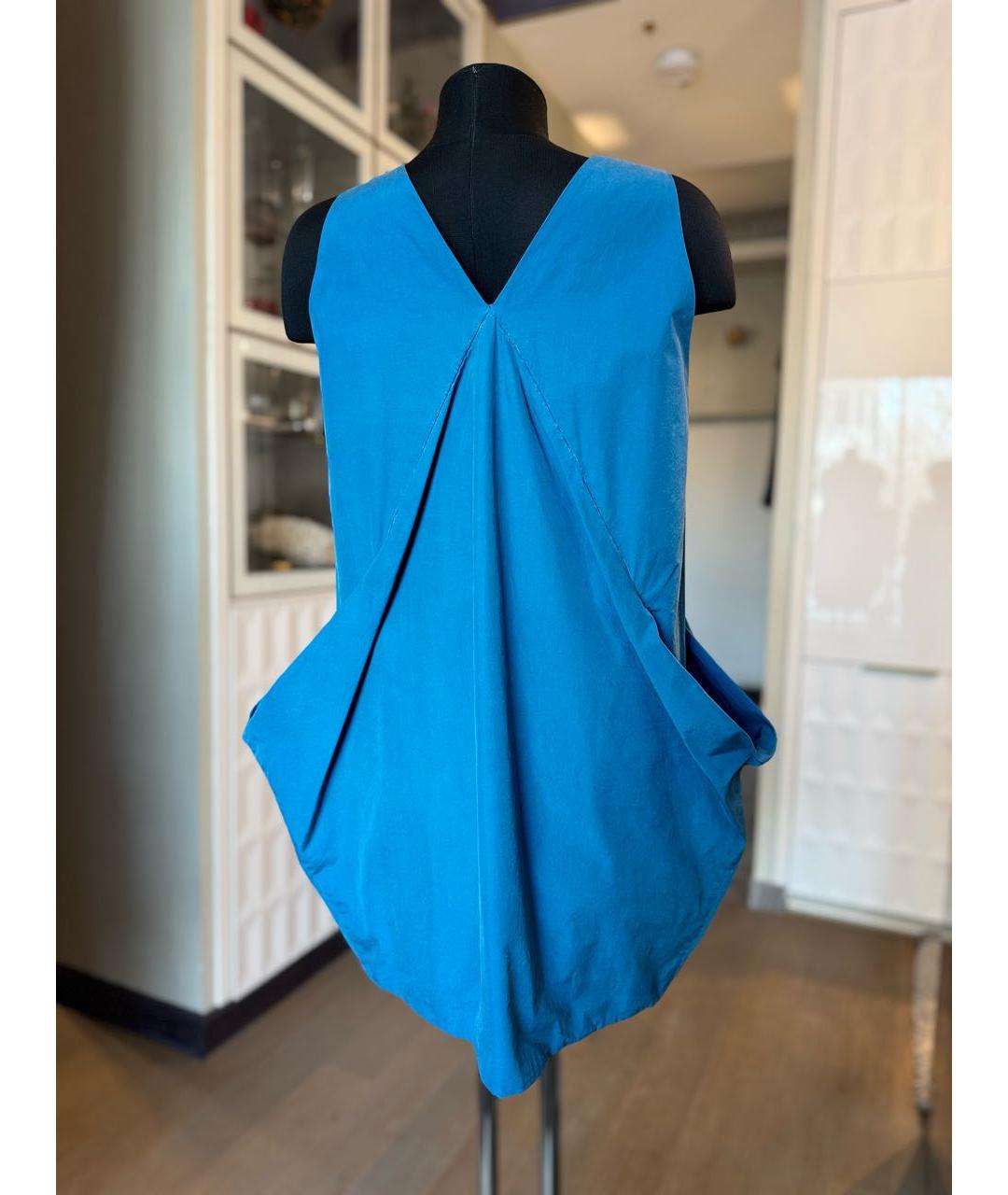 BOTTEGA VENETA Голубой хлопковый сарафан, фото 2