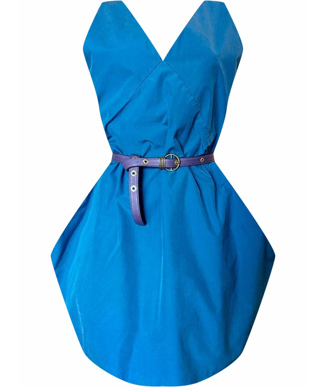 BOTTEGA VENETA Голубой хлопковый сарафан, фото 1