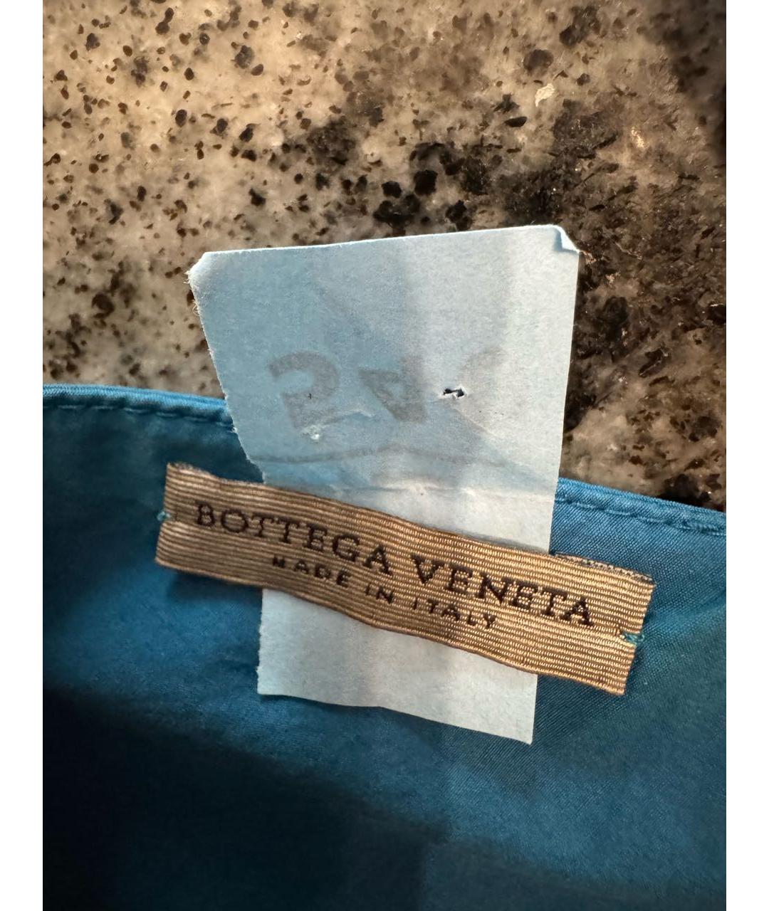 BOTTEGA VENETA Голубой хлопковый сарафан, фото 3