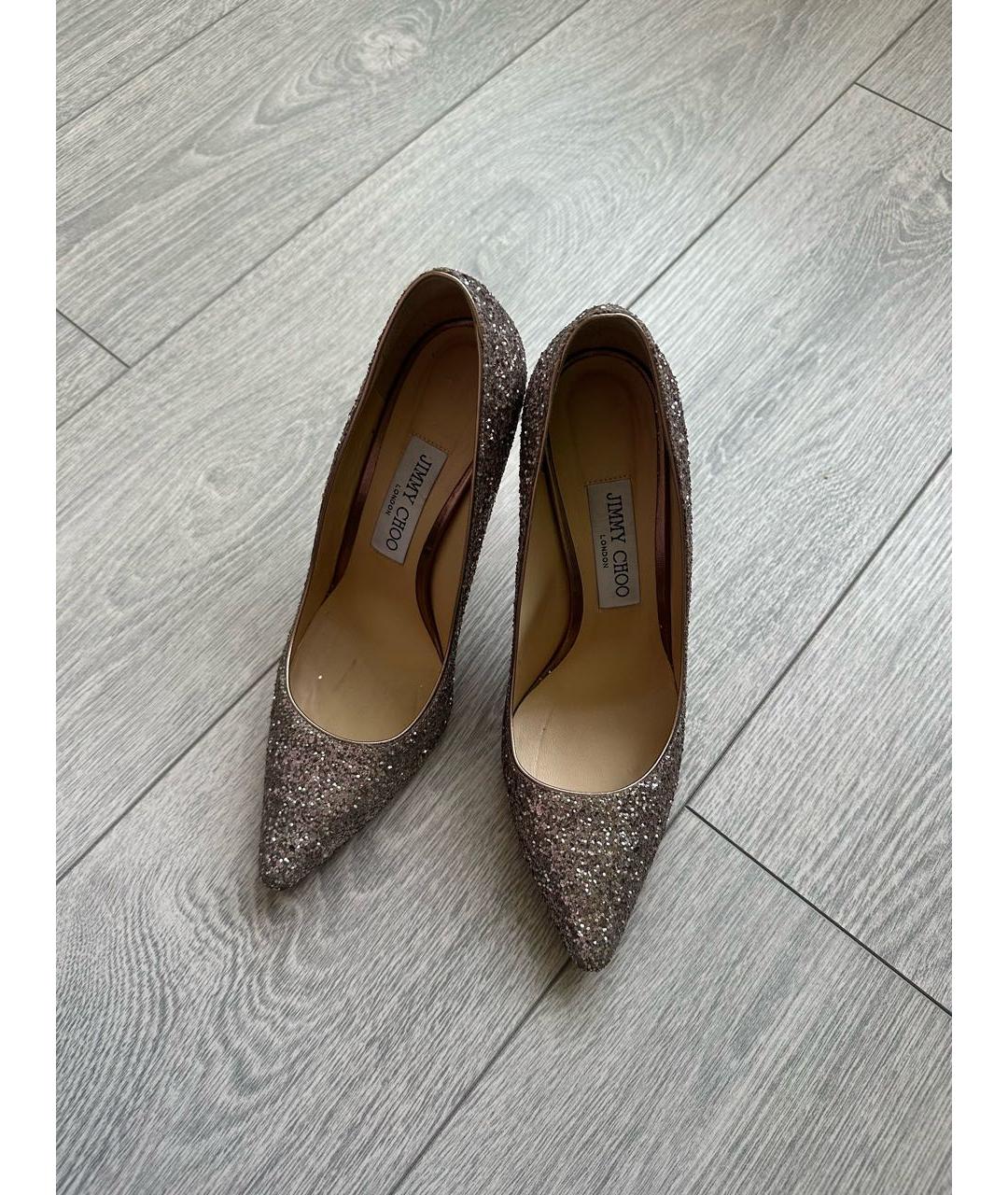 JIMMY CHOO Розовые текстильные туфли, фото 2