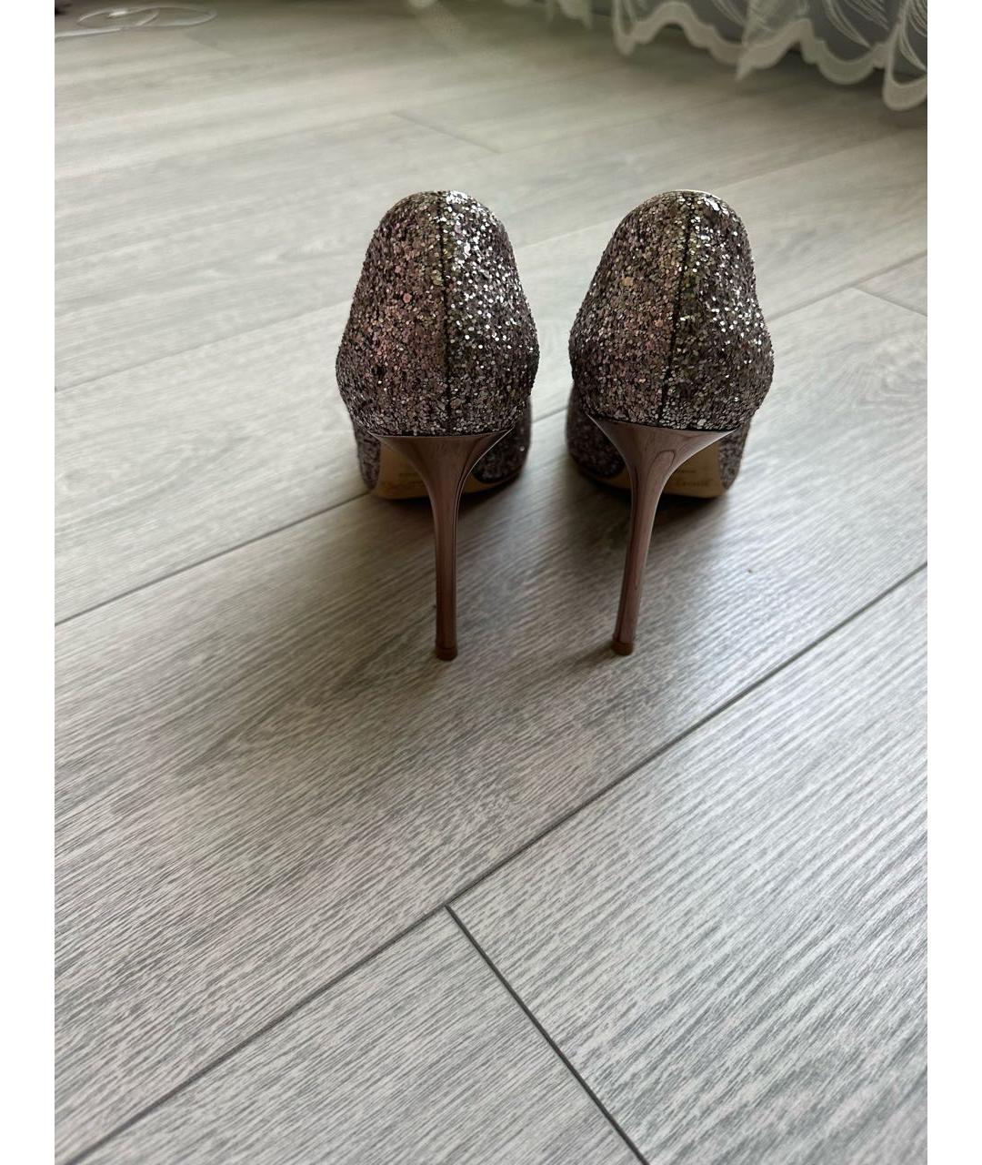 JIMMY CHOO Розовые текстильные туфли, фото 4