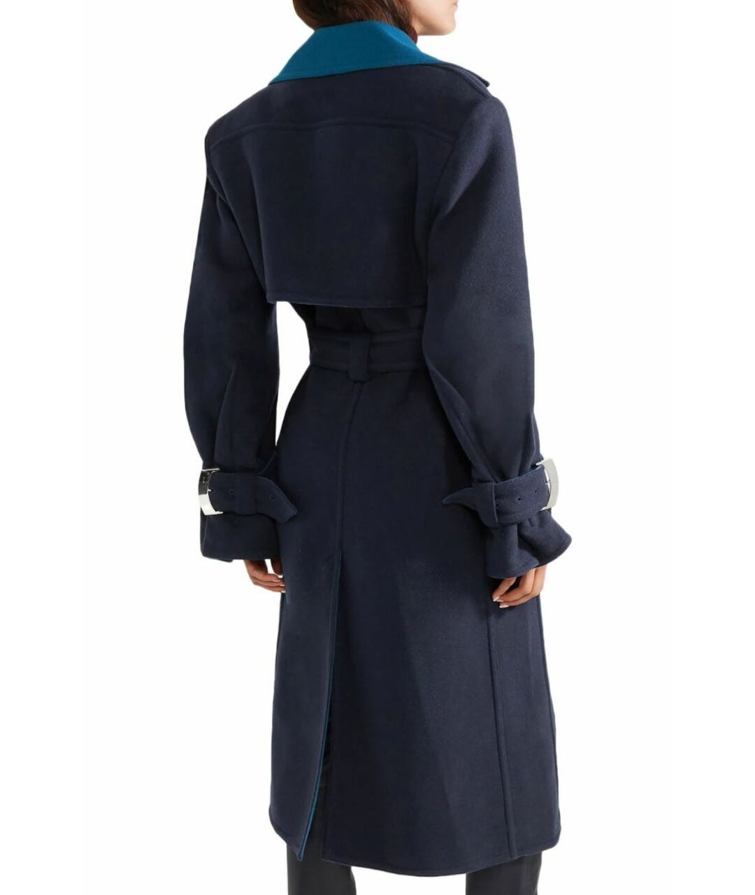 MUGLER Темно-синее шерстяное пальто, фото 2