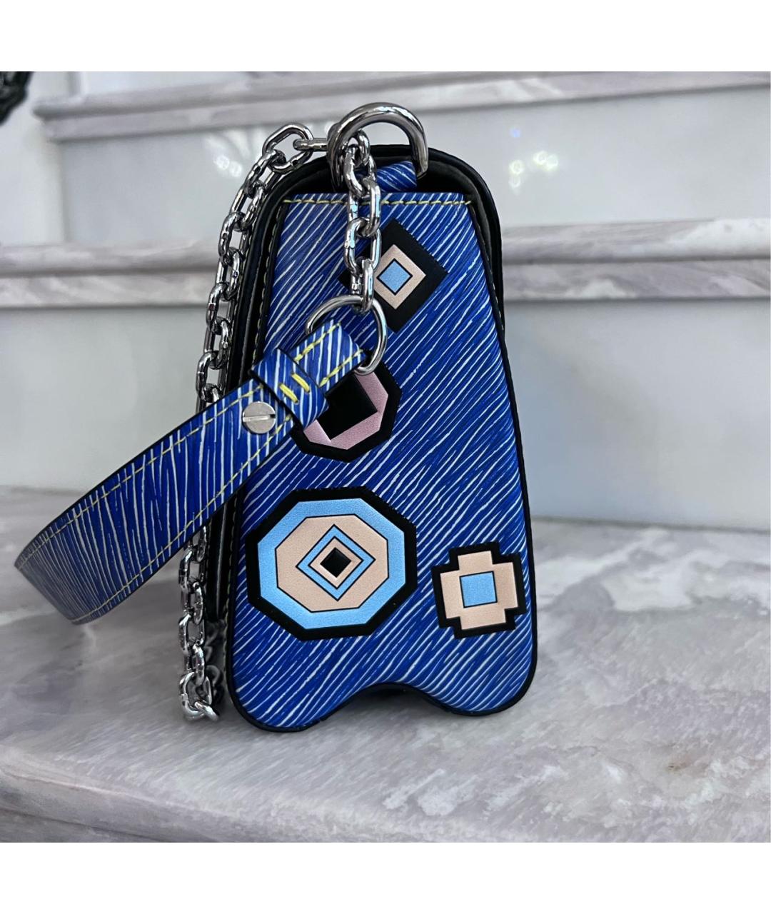LOUIS VUITTON Синяя кожаная сумка тоут, фото 4