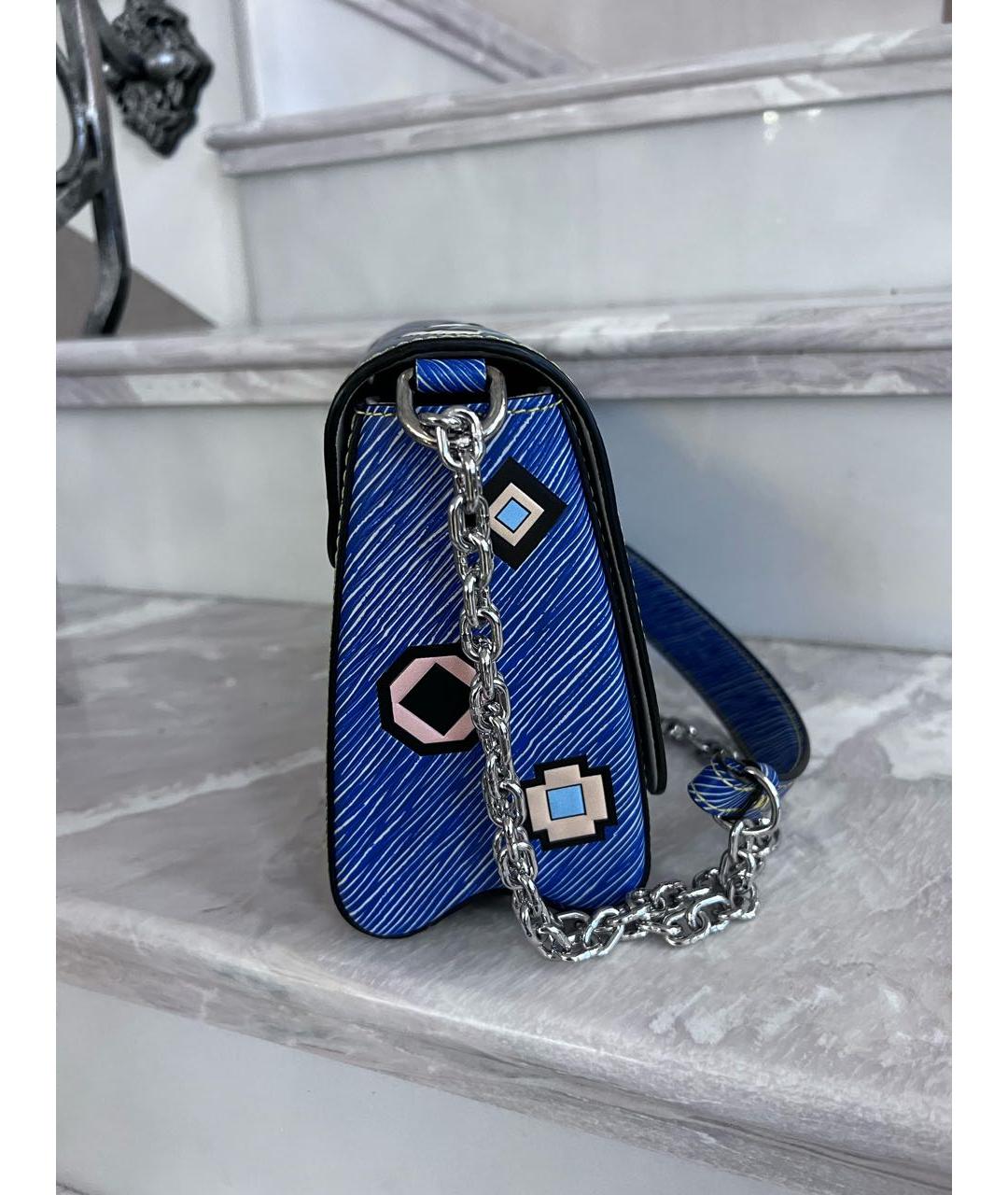 LOUIS VUITTON Синяя кожаная сумка тоут, фото 7