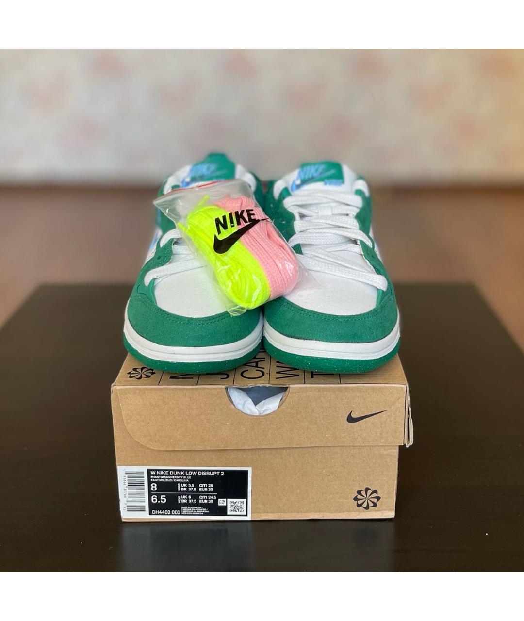 NIKE Зеленые текстильные кроссовки, фото 5