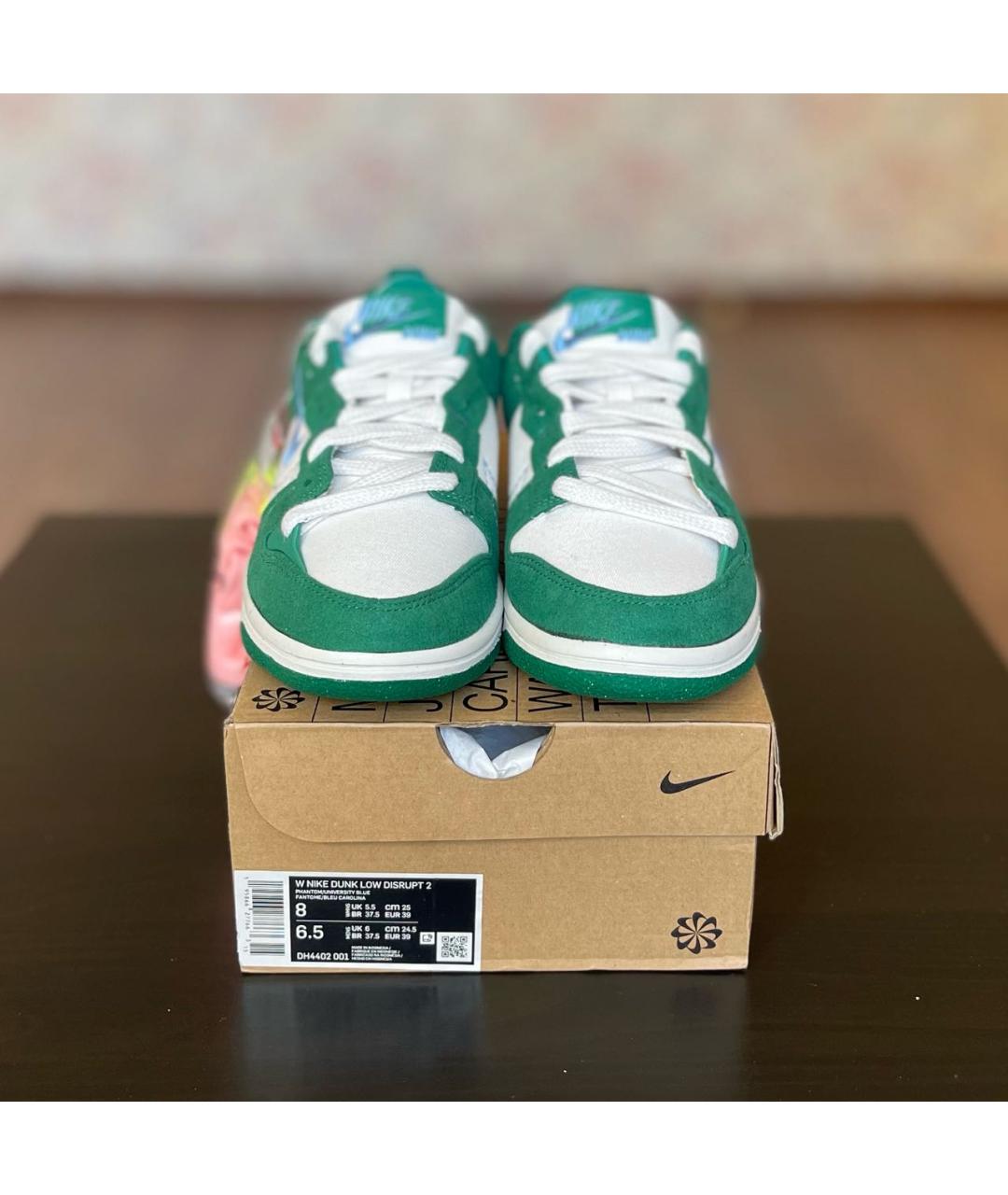 NIKE Зеленые текстильные кроссовки, фото 2