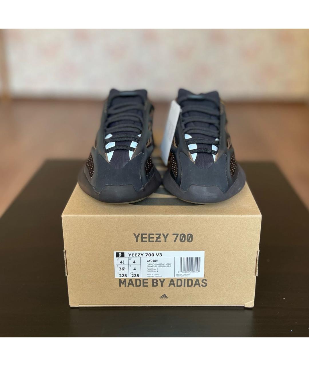 ADIDAS YEEZY Черные текстильные кроссовки, фото 2