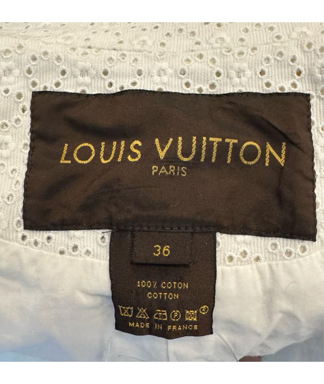 LOUIS VUITTON Белый хлопковый костюм с юбками, фото 3