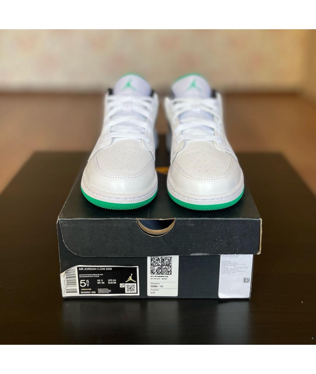 JORDAN Белые кожаные кроссовки, фото 2