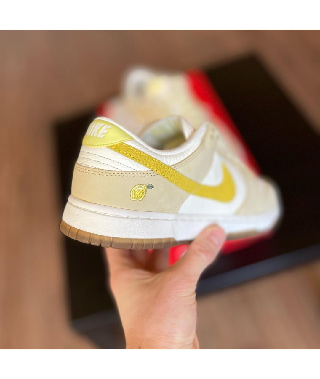 NIKE Желтые кожаные кроссовки, фото 6