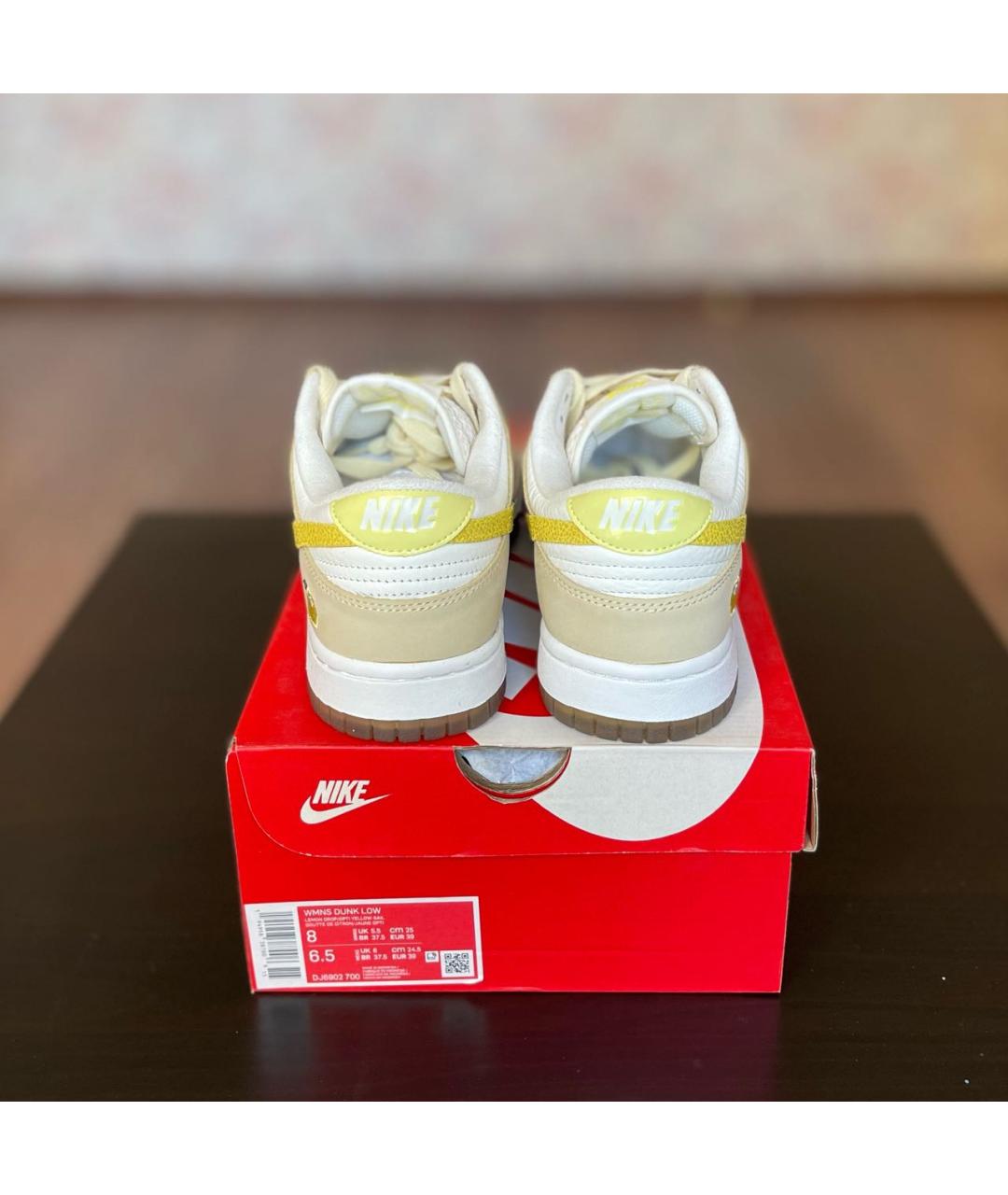 NIKE Желтые кожаные кроссовки, фото 4