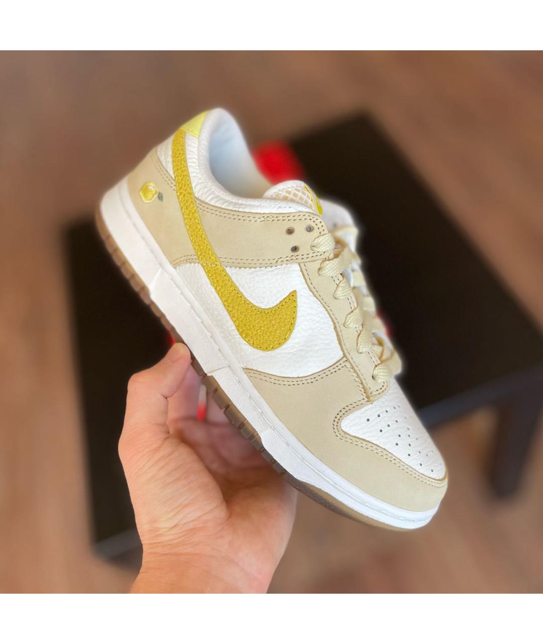 NIKE Желтые кожаные кроссовки, фото 3