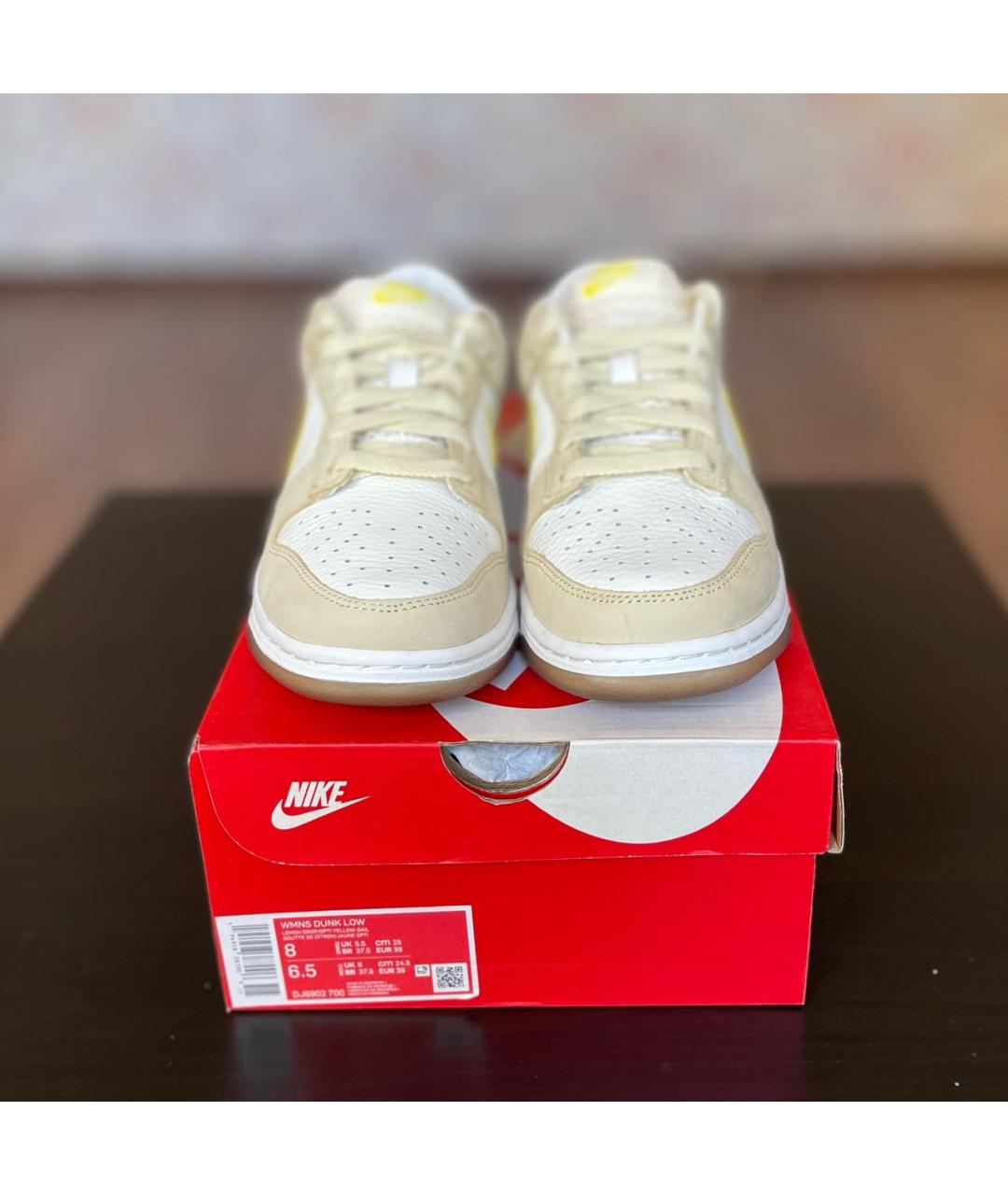 NIKE Желтые кожаные кроссовки, фото 2