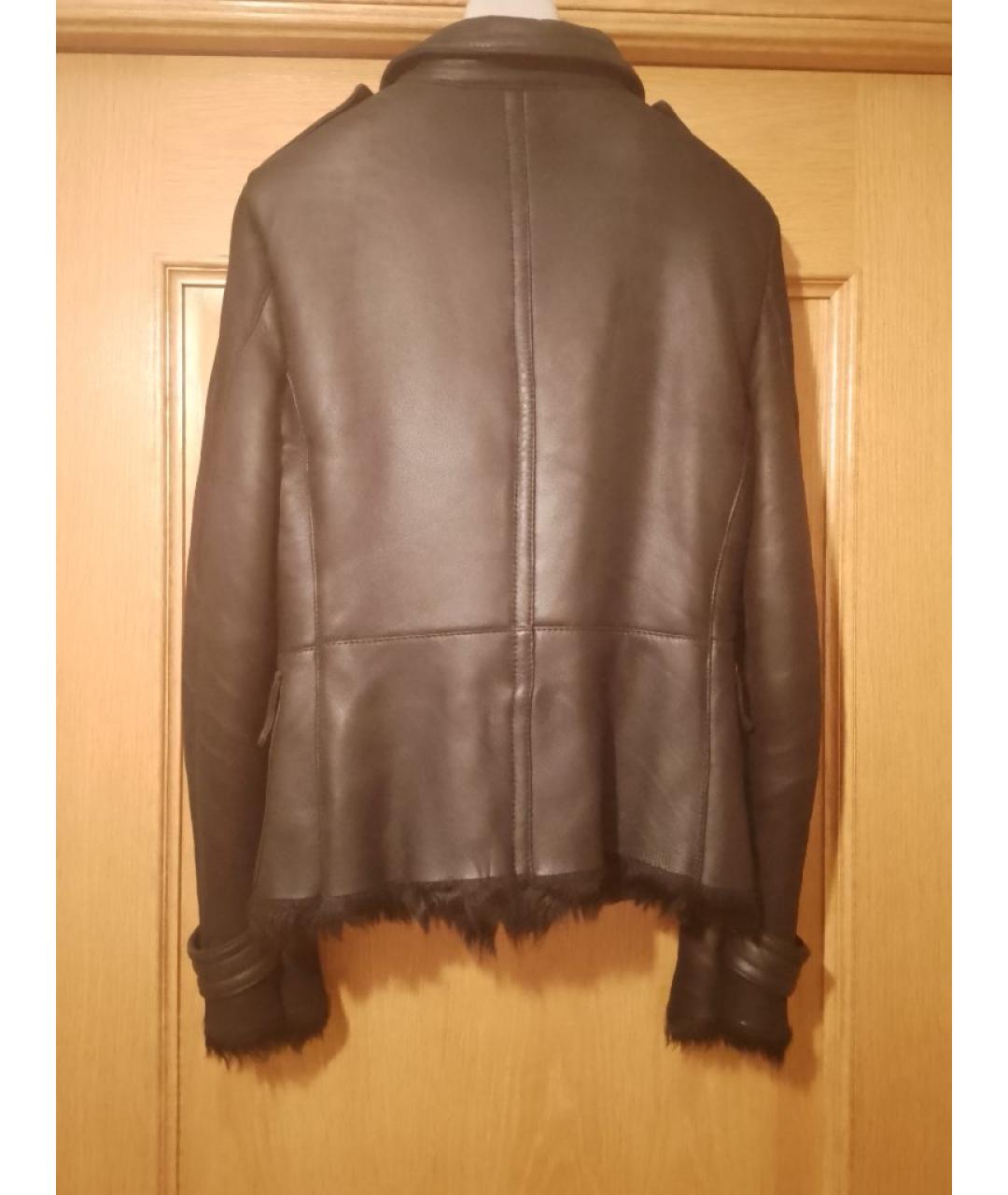 PRADA Черная кожаная дубленка, фото 2