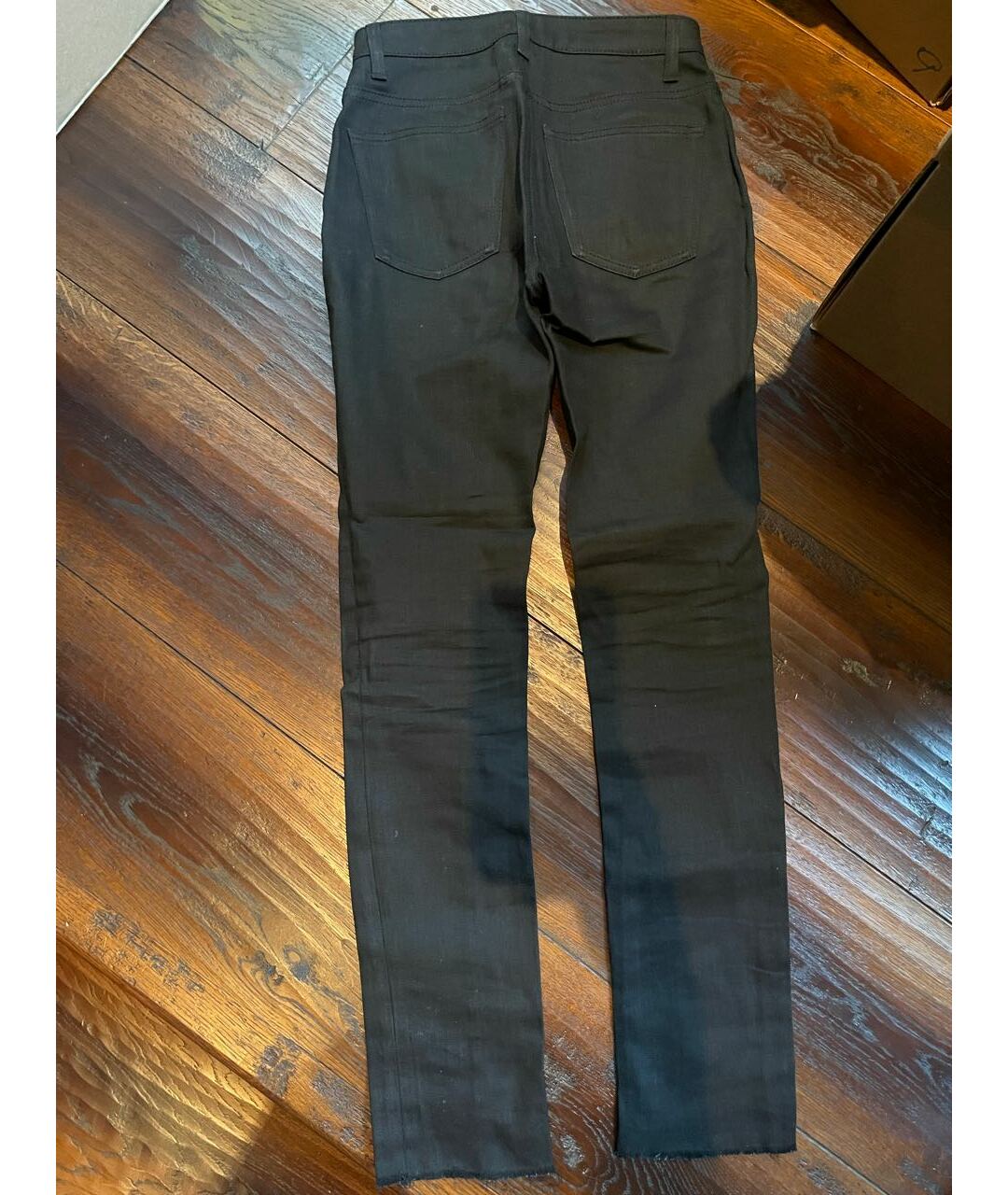 SAINT LAURENT Черные хлопковые прямые джинсы, фото 2