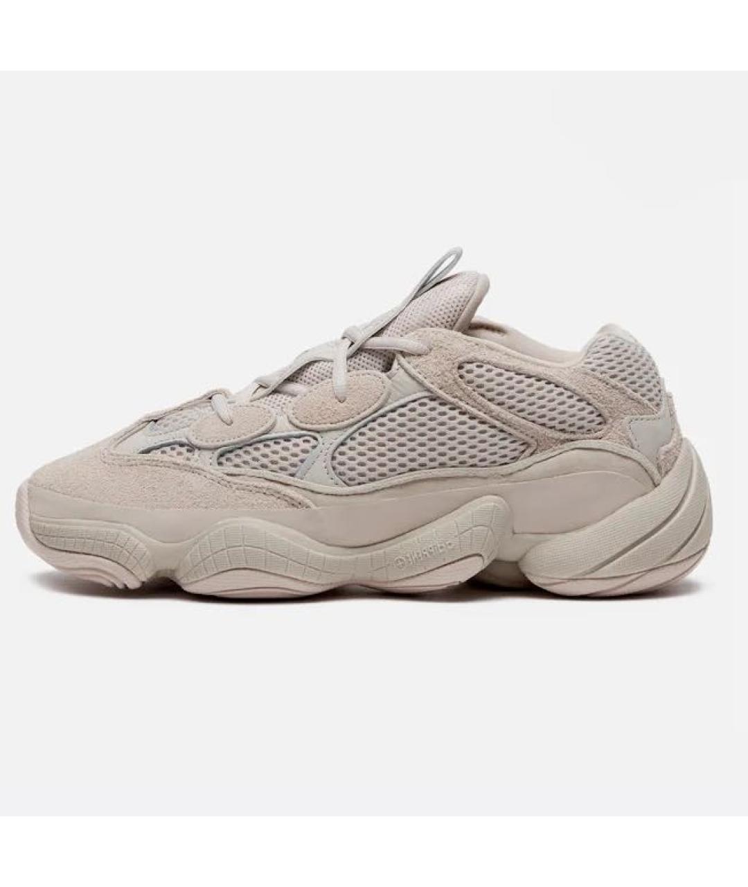 ADIDAS YEEZY Бежевые текстильные низкие кроссовки / кеды, фото 6