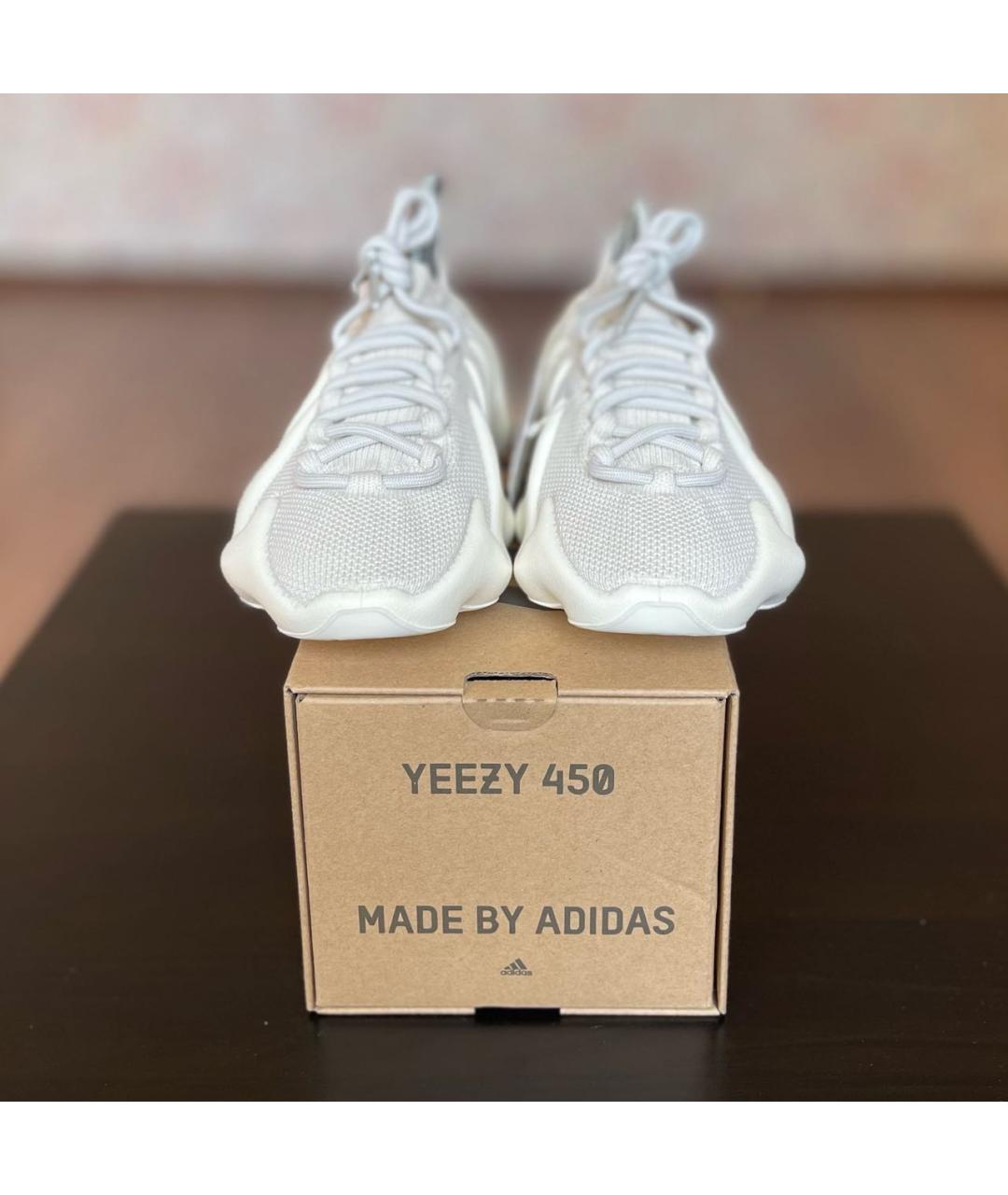 ADIDAS YEEZY Белые текстильные кроссовки, фото 2