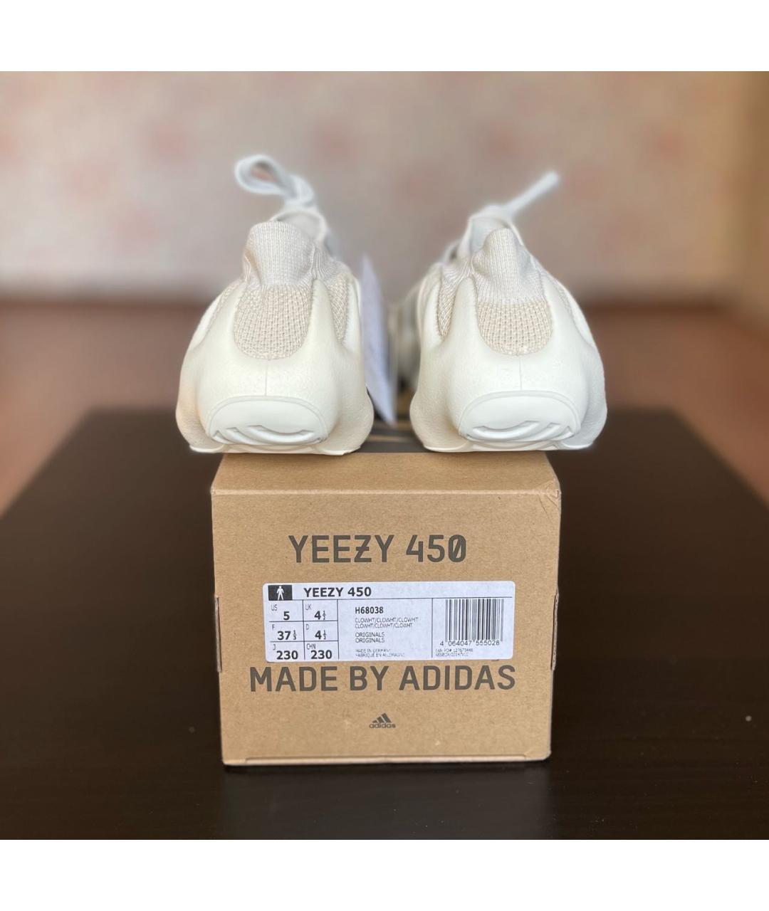 ADIDAS YEEZY Белые текстильные кроссовки, фото 4