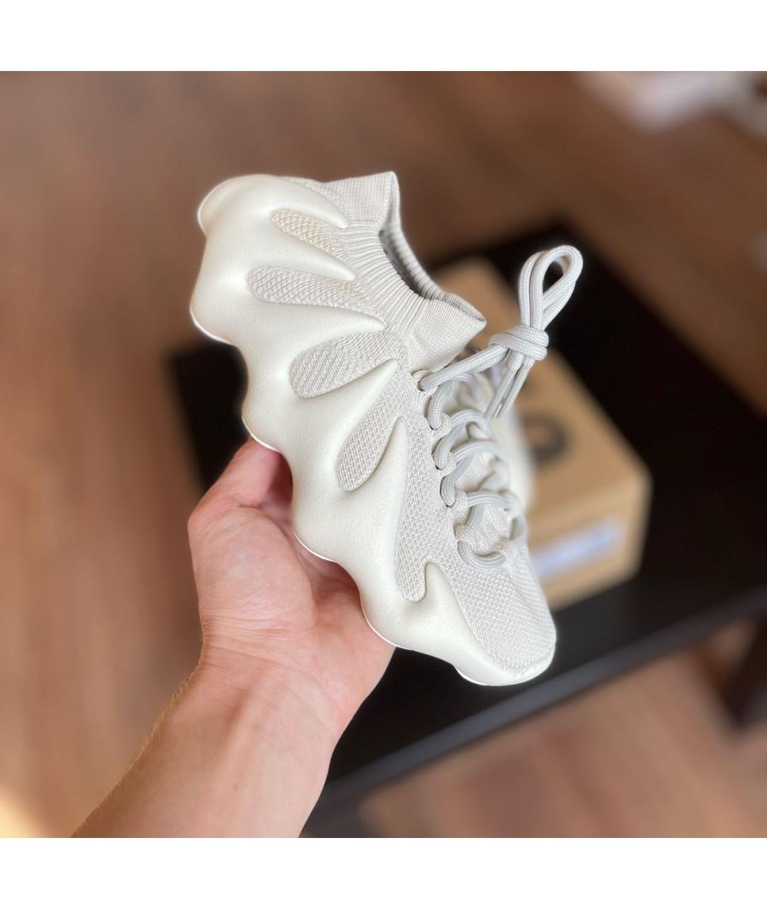 ADIDAS YEEZY Белые текстильные кроссовки, фото 3