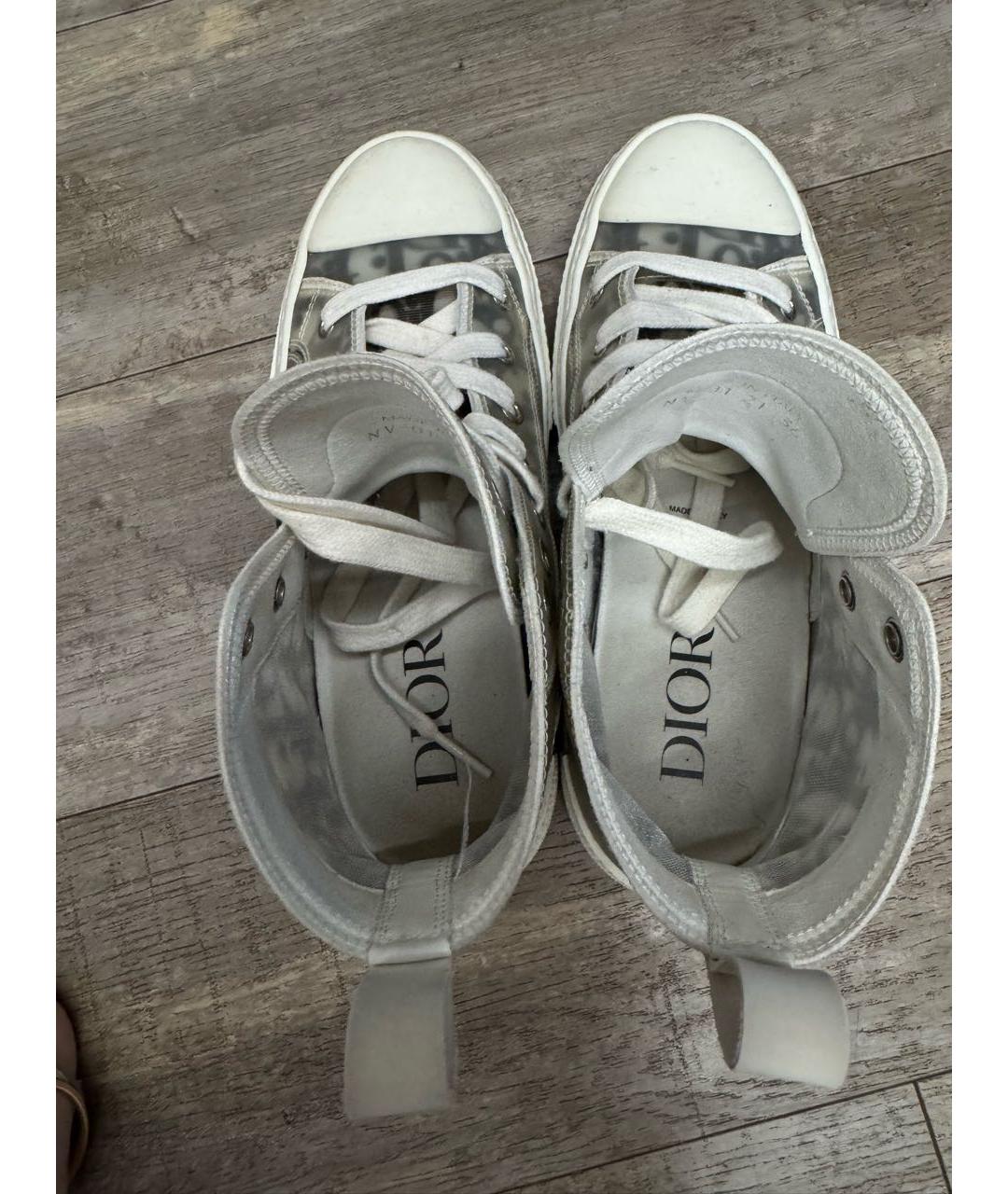 CHRISTIAN DIOR Белые текстильные кеды, фото 3