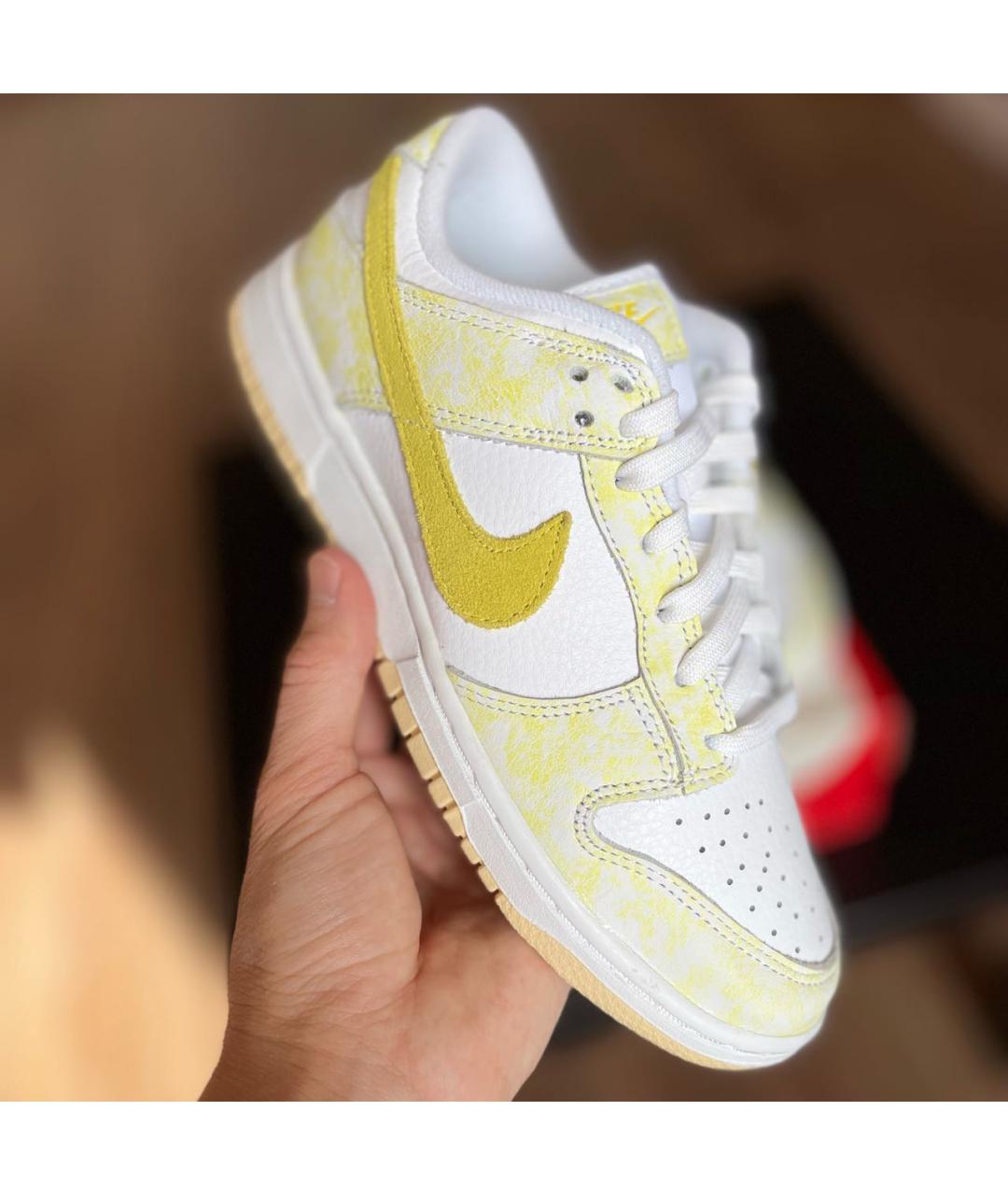 NIKE Желтые кожаные кроссовки, фото 3