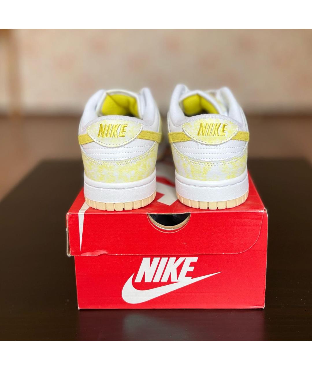 NIKE Желтые кожаные кроссовки, фото 4