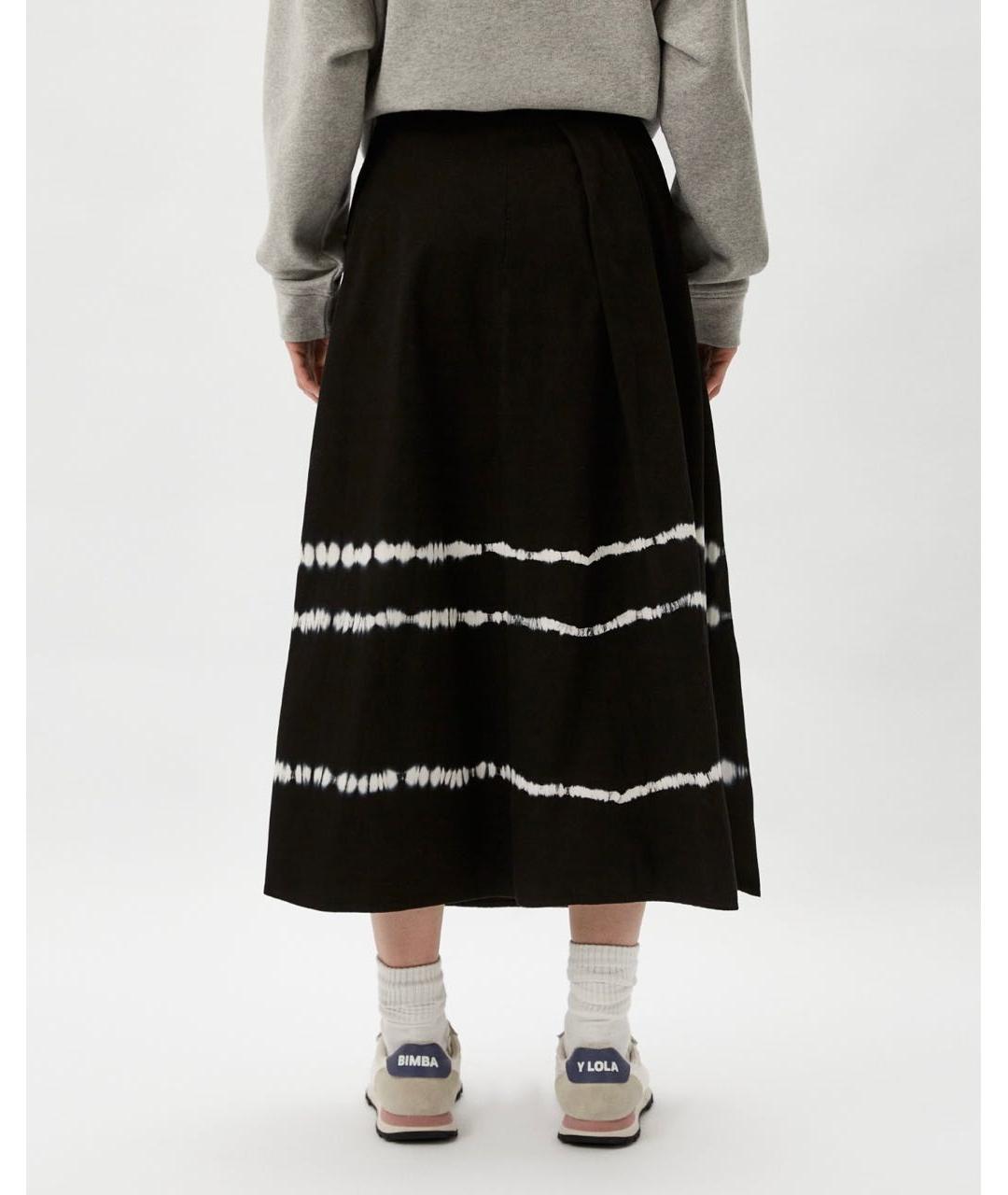 WEEKEND MAX MARA Черная хлопковая юбка макси, фото 3