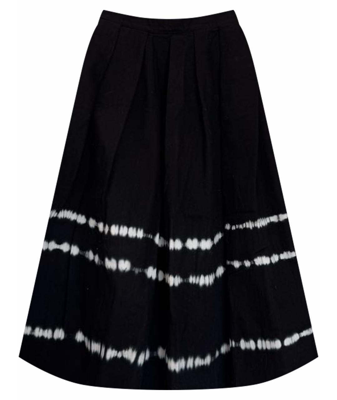 WEEKEND MAX MARA Черная хлопковая юбка макси, фото 1