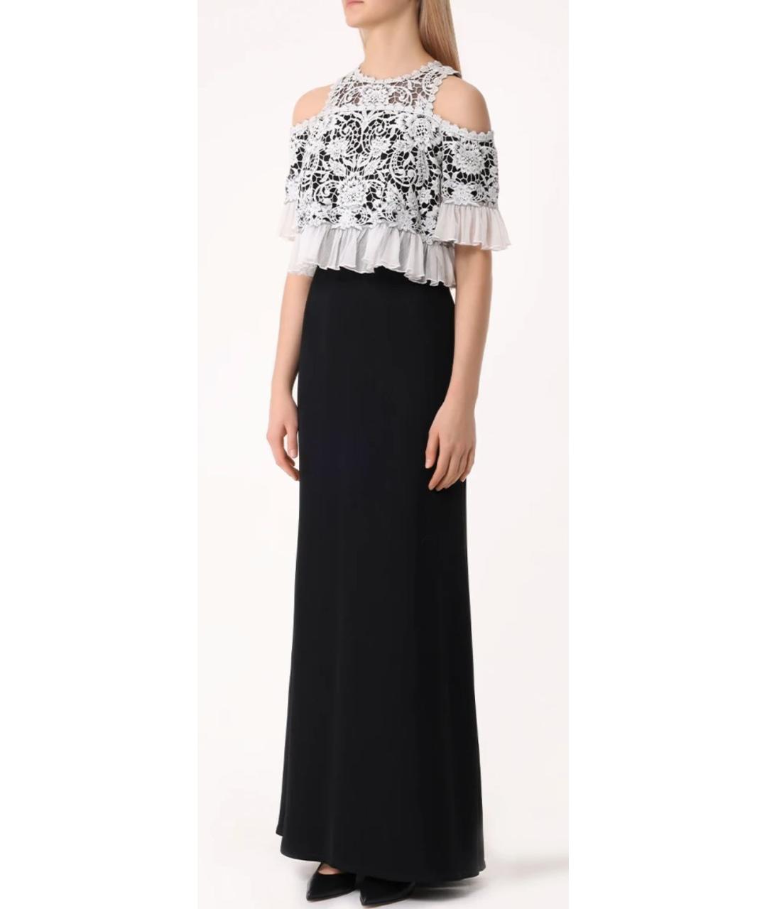 TADASHI SHOJI Черное хлопко-эластановое вечернее платье, фото 5