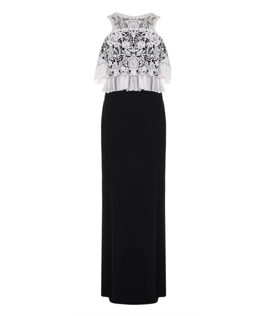 TADASHI SHOJI Черное хлопко-эластановое вечернее платье, фото 9