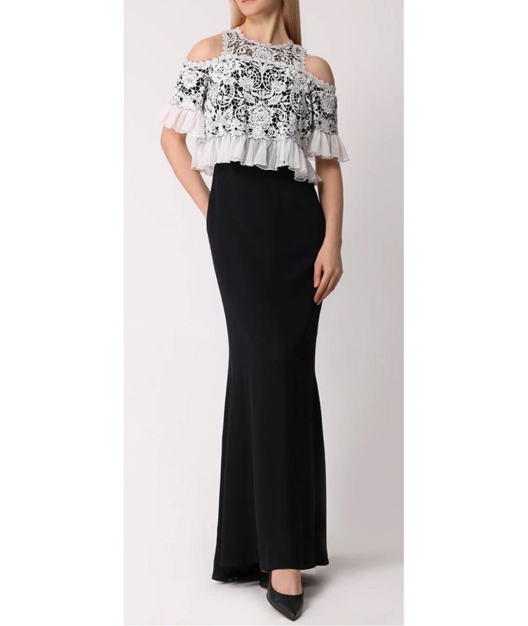 TADASHI SHOJI Черное хлопко-эластановое вечернее платье, фото 7