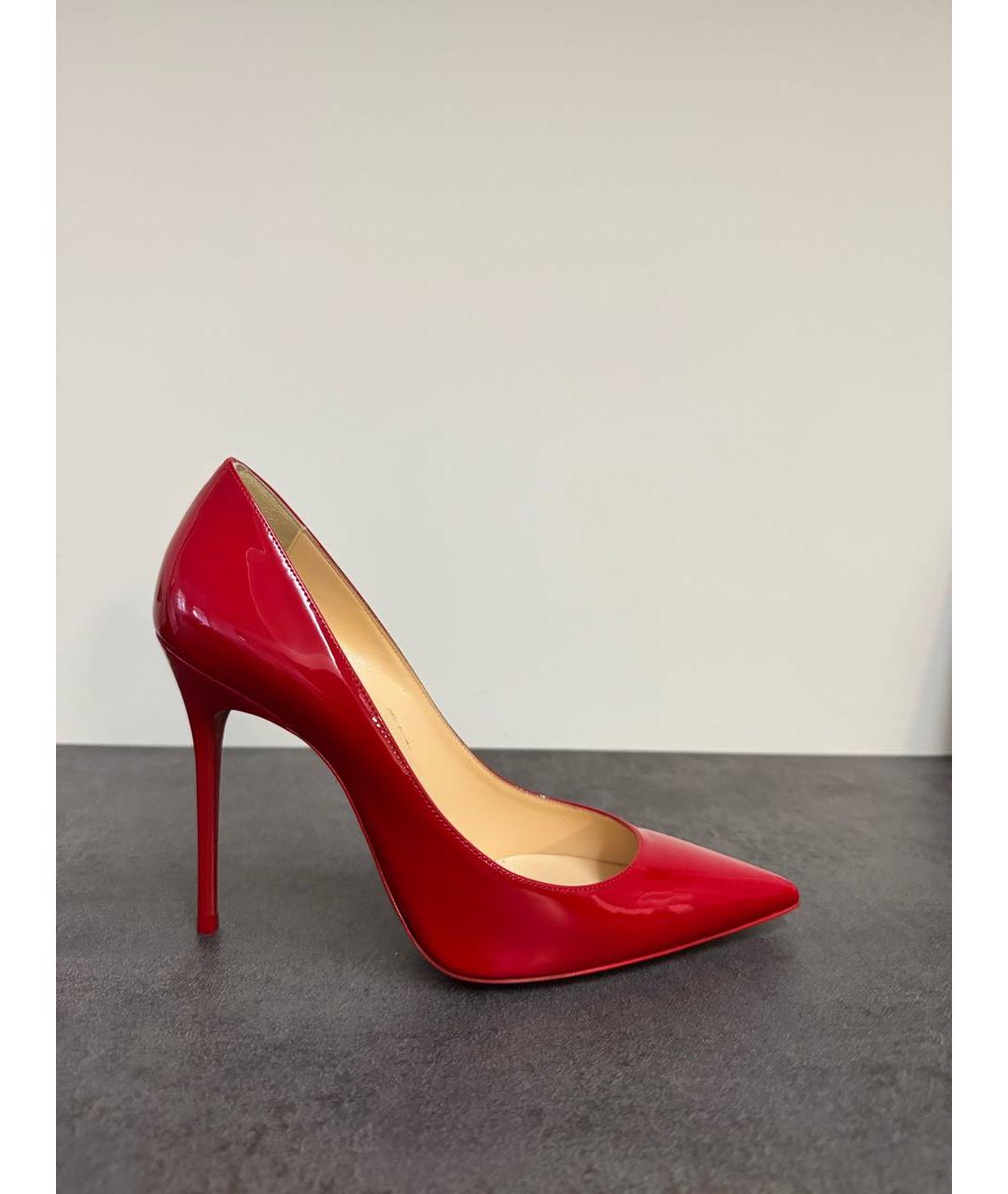 CHRISTIAN LOUBOUTIN Красные туфли из лакированной кожи, фото 7