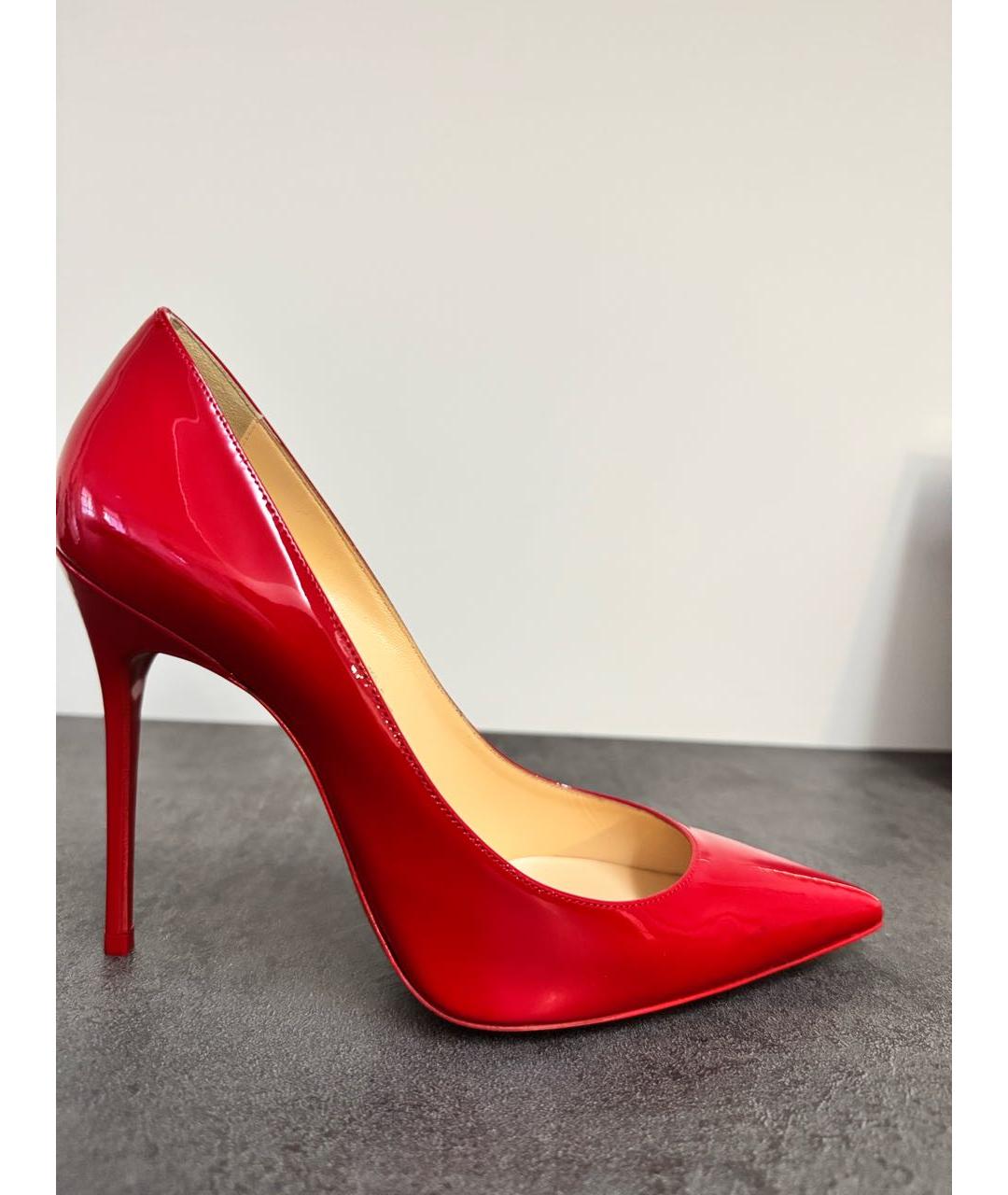 CHRISTIAN LOUBOUTIN Красные туфли из лакированной кожи, фото 6