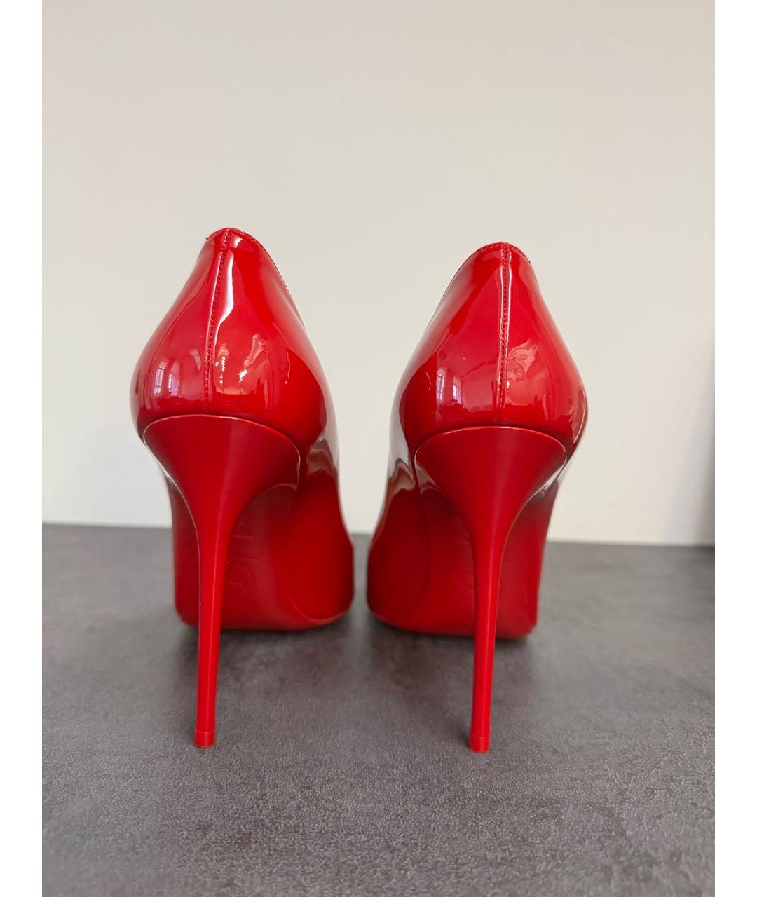 CHRISTIAN LOUBOUTIN Красные туфли из лакированной кожи, фото 4