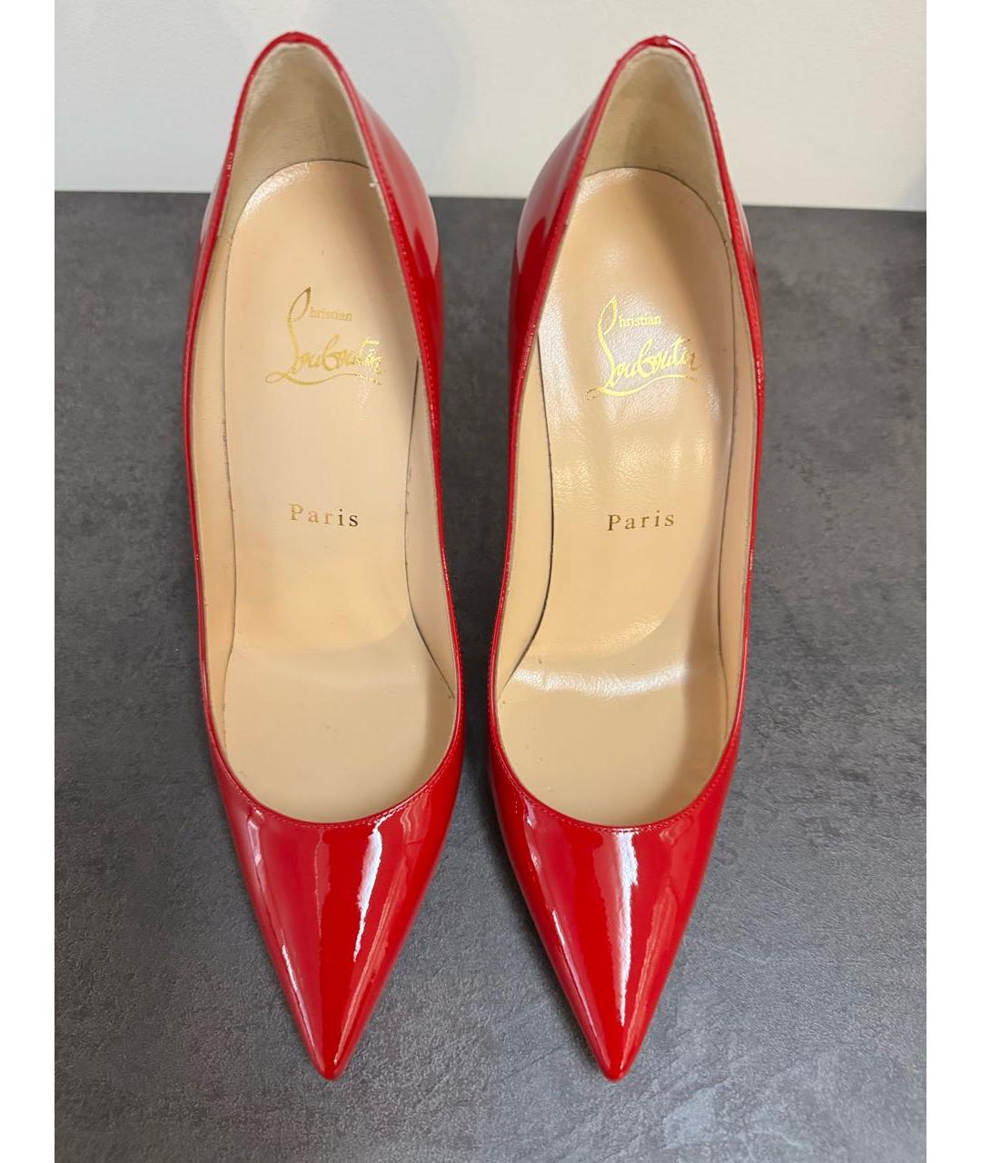CHRISTIAN LOUBOUTIN Красные туфли из лакированной кожи, фото 2